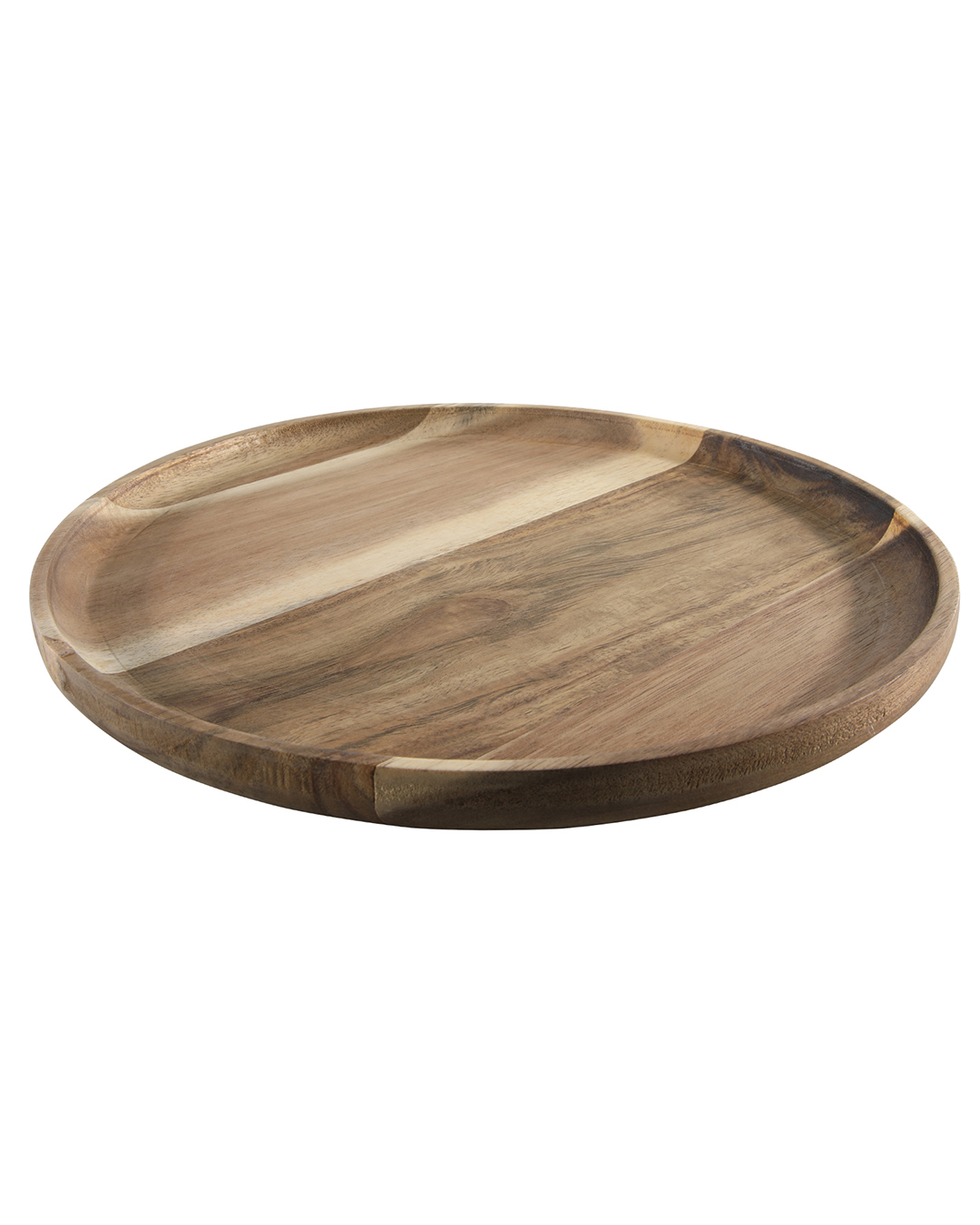 Plateau de service rond en bois 24 cm - Fronda Sfera - plateau en bois, bois d'acacia