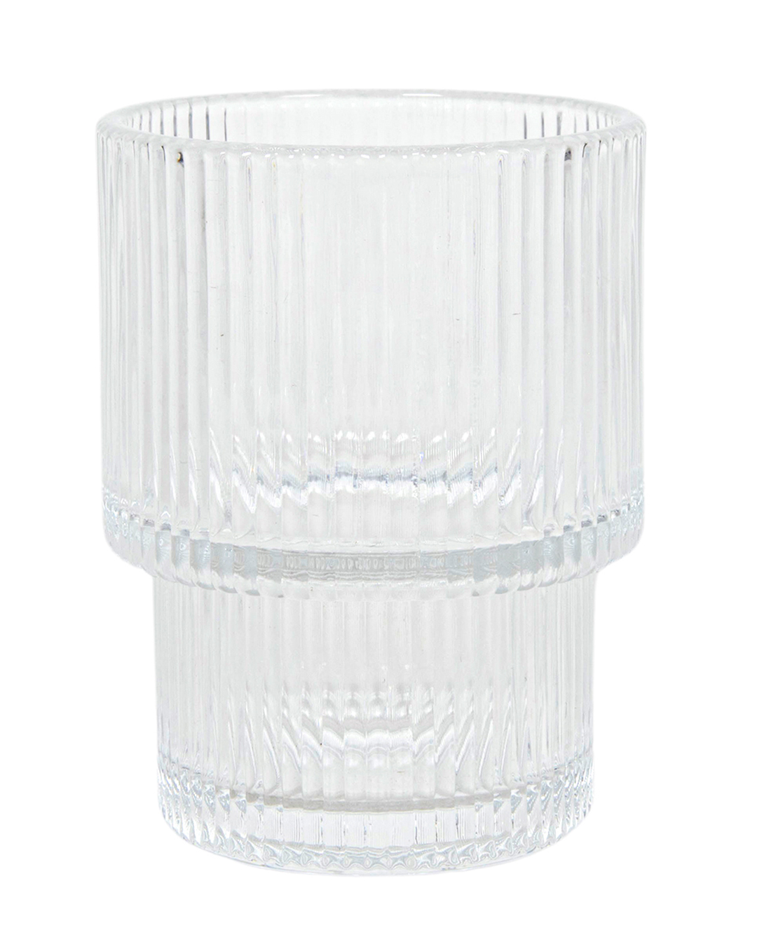 Verre bas cannelé 320 ml – Rivo Fiume – verre à cocktail avec encoche pour cocktails et boissons