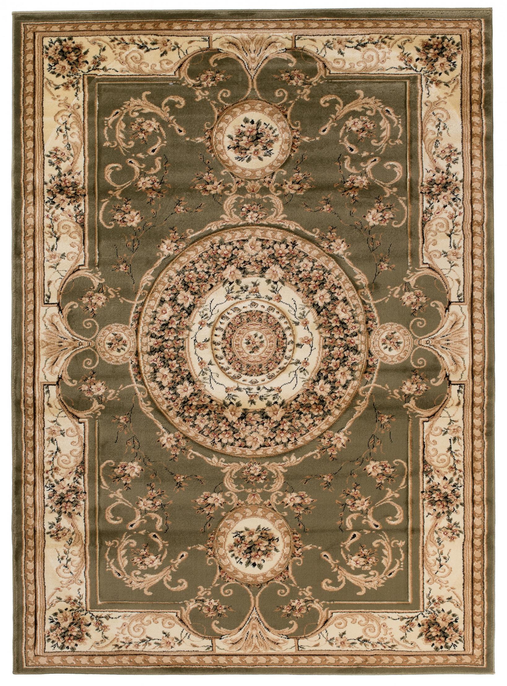 Tapis d'Orient classique Yesemek 6548A LEMON GREEN - vert