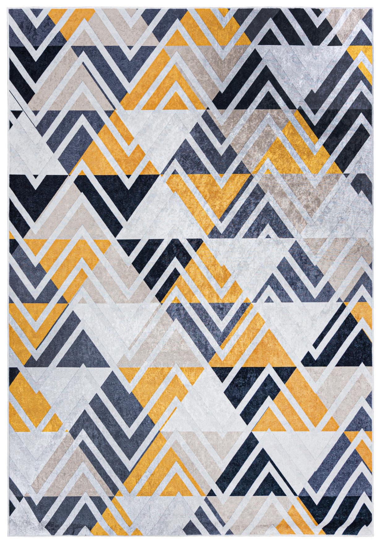 Moderne géométrique TOSCANA 2391 - gris, jaune