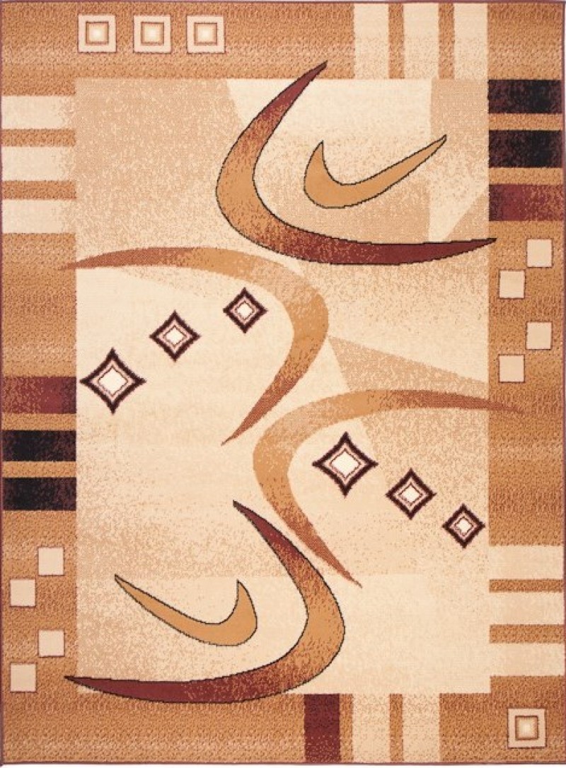 Tapis moderne géométrique Atlas F741A LIGHT BEIGE - beige