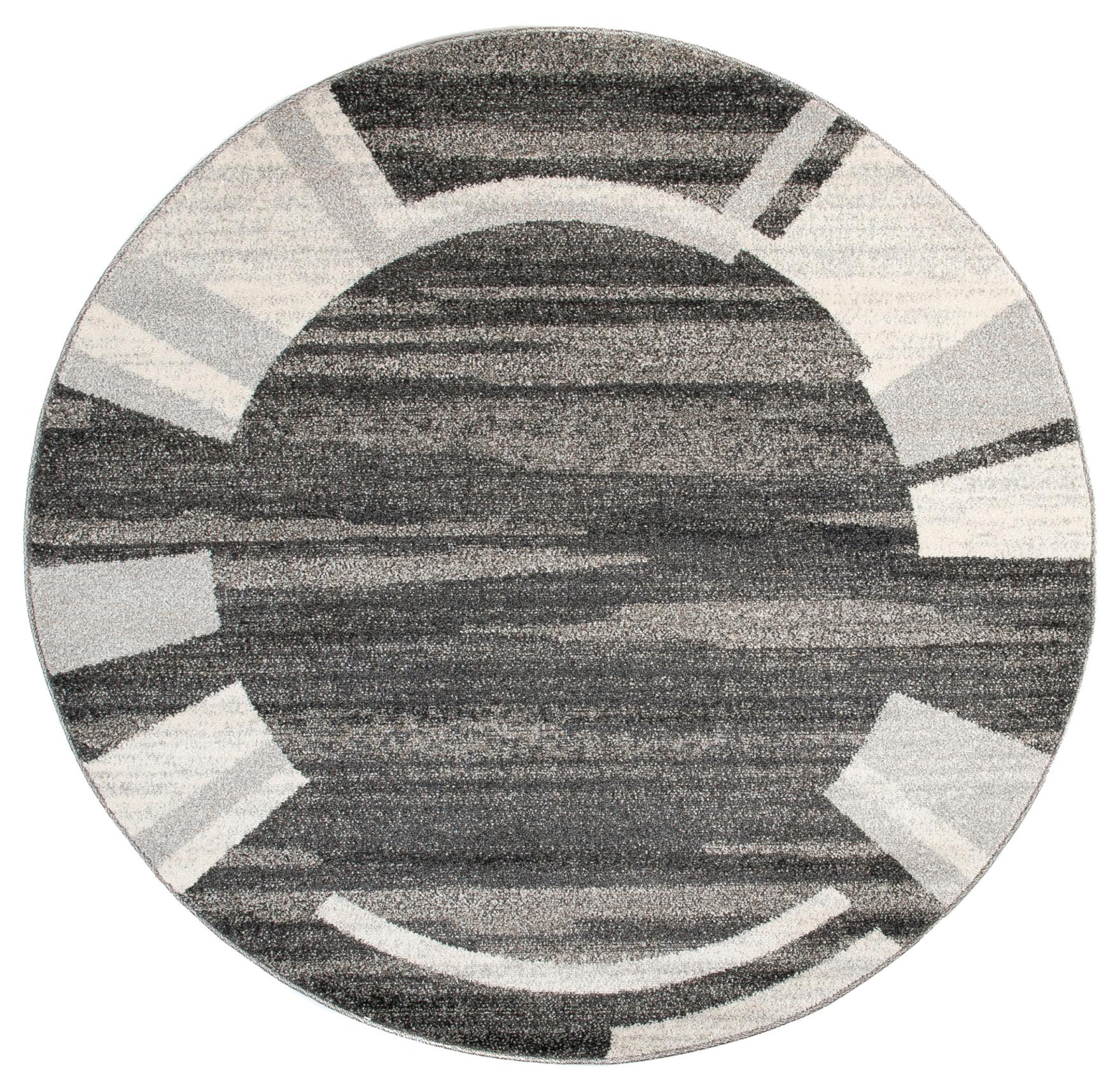 Tapis à roulettes moderne Sari 3443A noir - gris