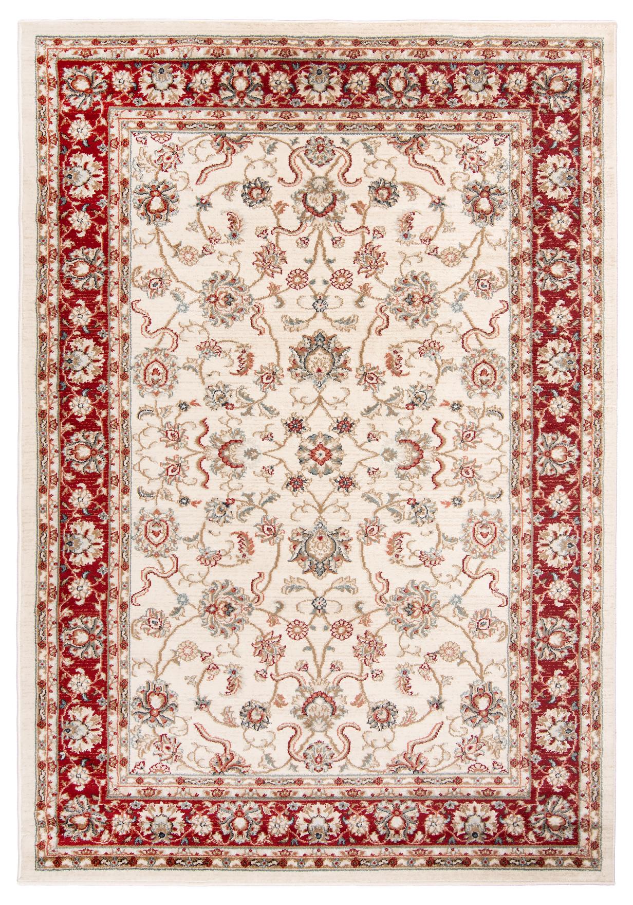 Tapis traditionnel Nemrut L423A WHITE - crème, rouge