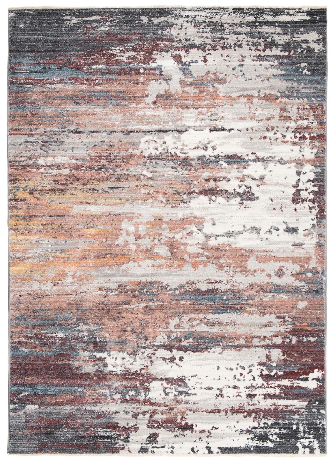 Modern Mystic Abstract Rug 3711A SILVER LGRAY - gris, coloré