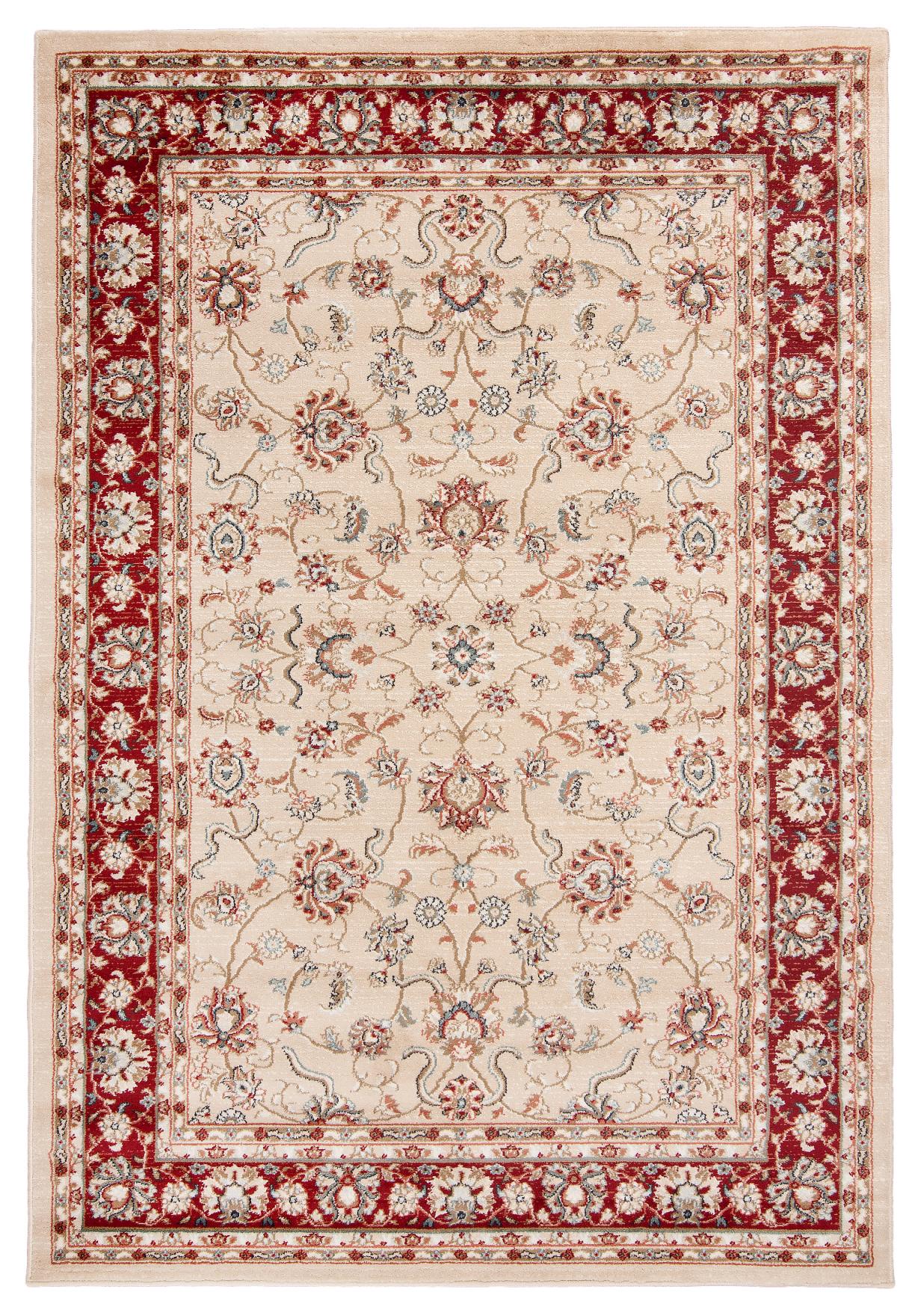 Tapis traditionnel Nemrut L423A LIGHT BEIGE - crème, rouge