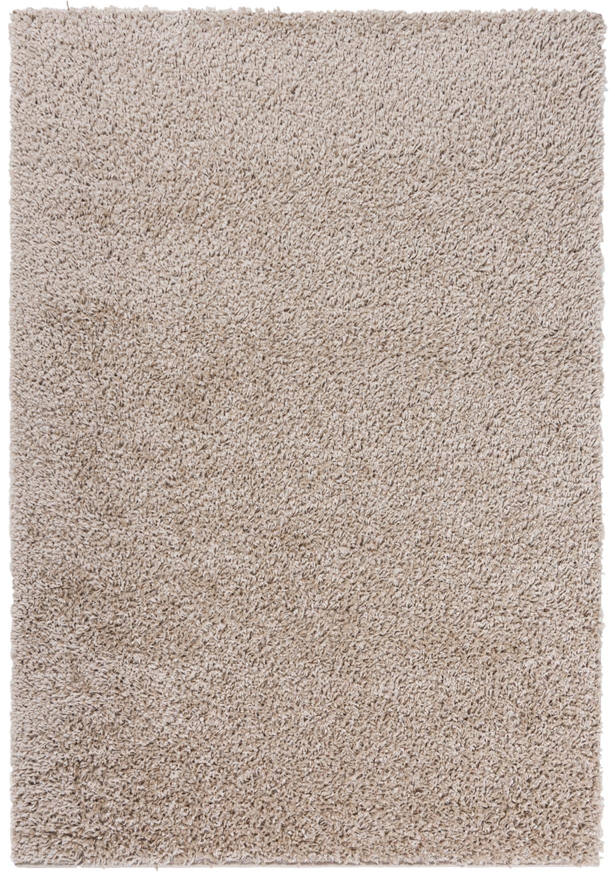 Tapis unicolore poil long à poils longs Soho rond P113A BEIGE3 - beige