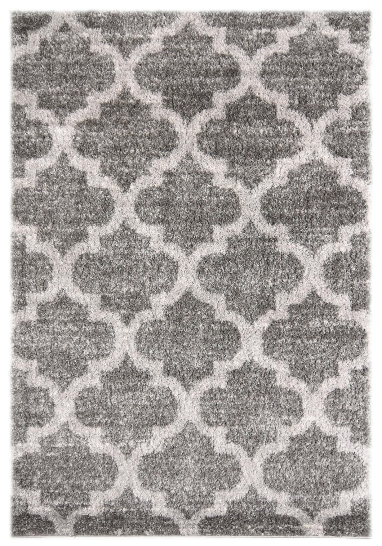 Tapis poil long poil long Versay géométrique Z191C gris foncé - gris