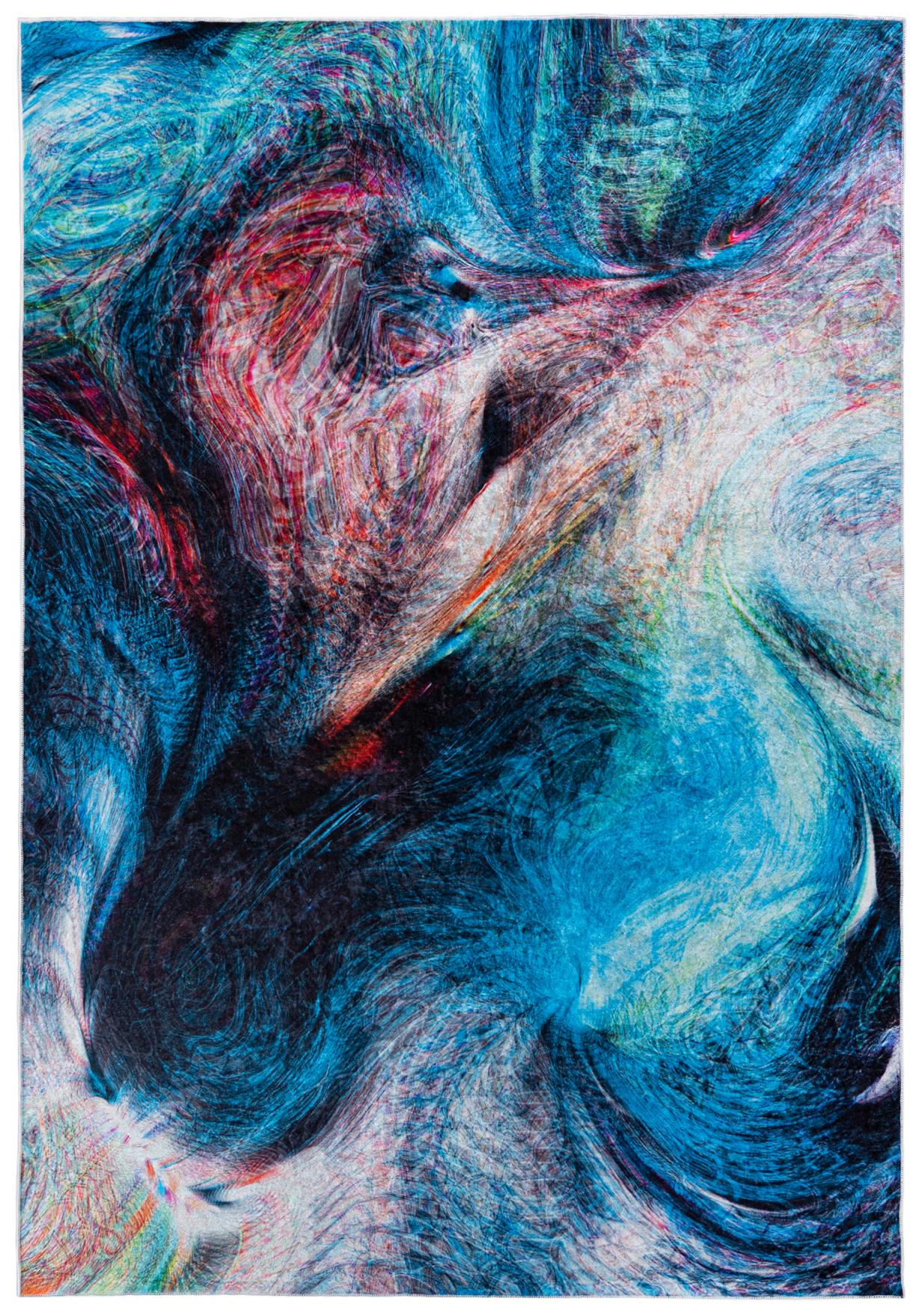 Tapis abstrait moderne TOSCANA 36500 - bleu, coloré