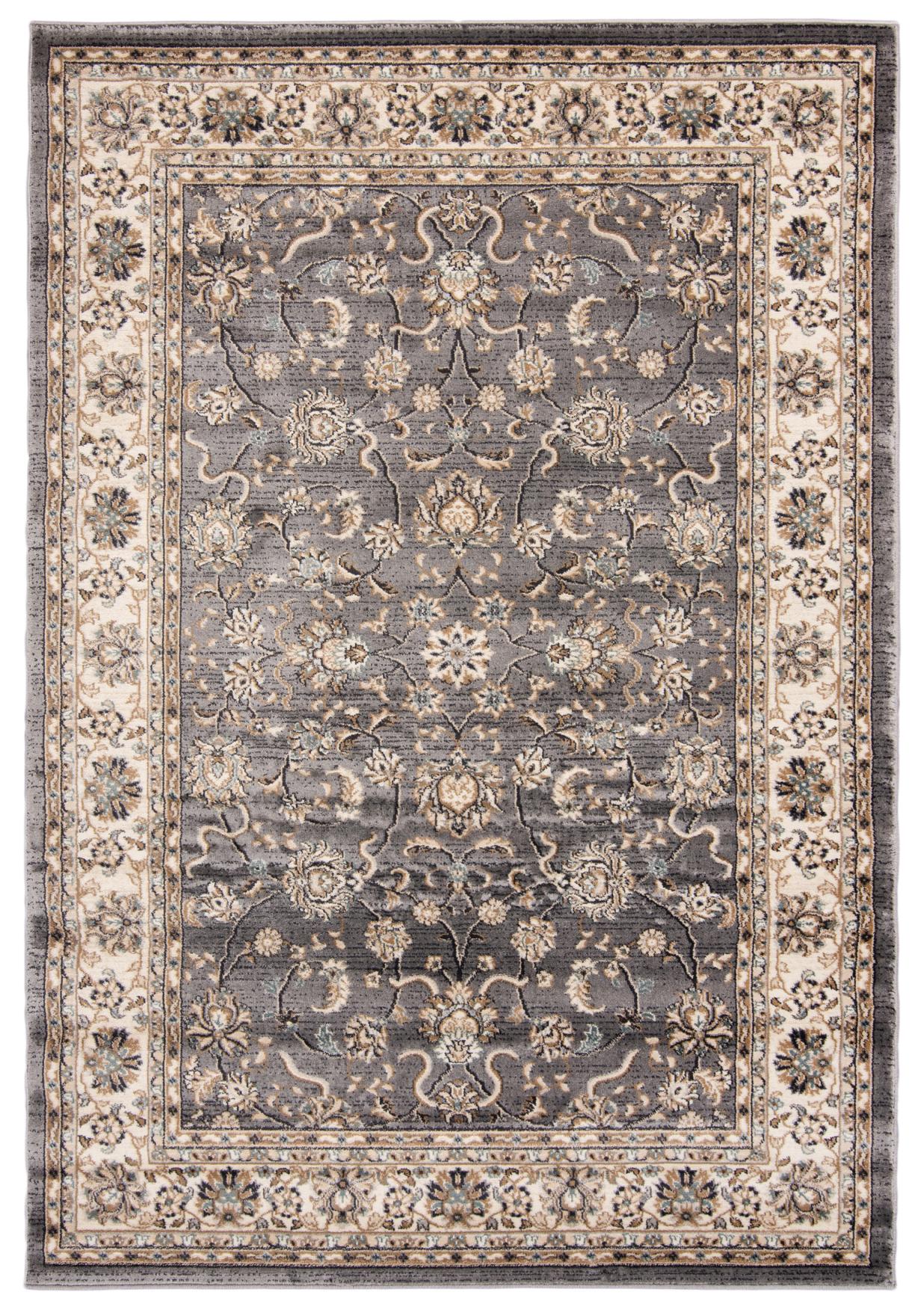 Tapis traditionnel Nemrut L423B GRAY - gris, beige