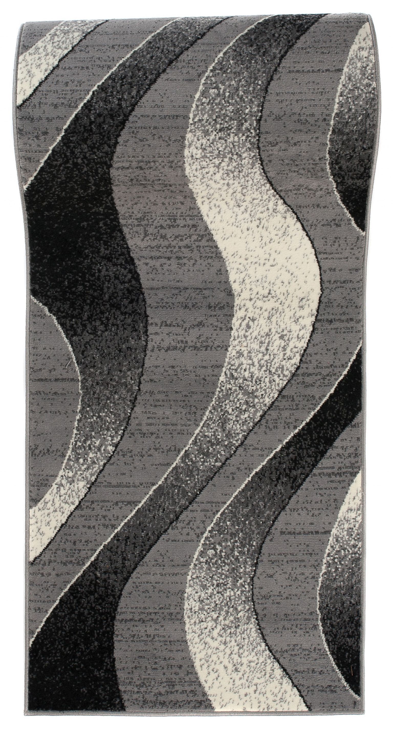 Tapis de couloir  Au mètre Dream K857A GRAY - géométrique, graphite, gris