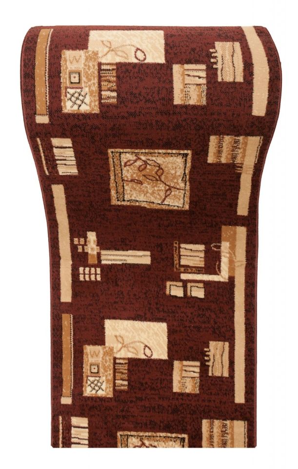 tapis de couloir Au mètre ATLAS 5067D marron - rétro, marron