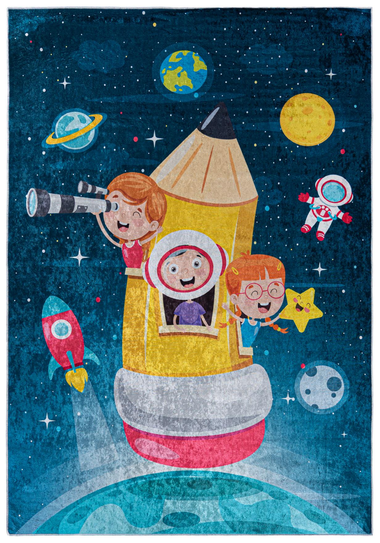 Tapis bébé Cosmos Planets EMMA 42810 - bleu, coloré