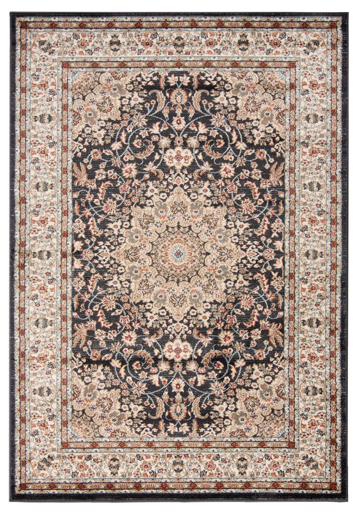 Tapis traditionnel Nemrut 9473B ANTHRACITE - beige, gris