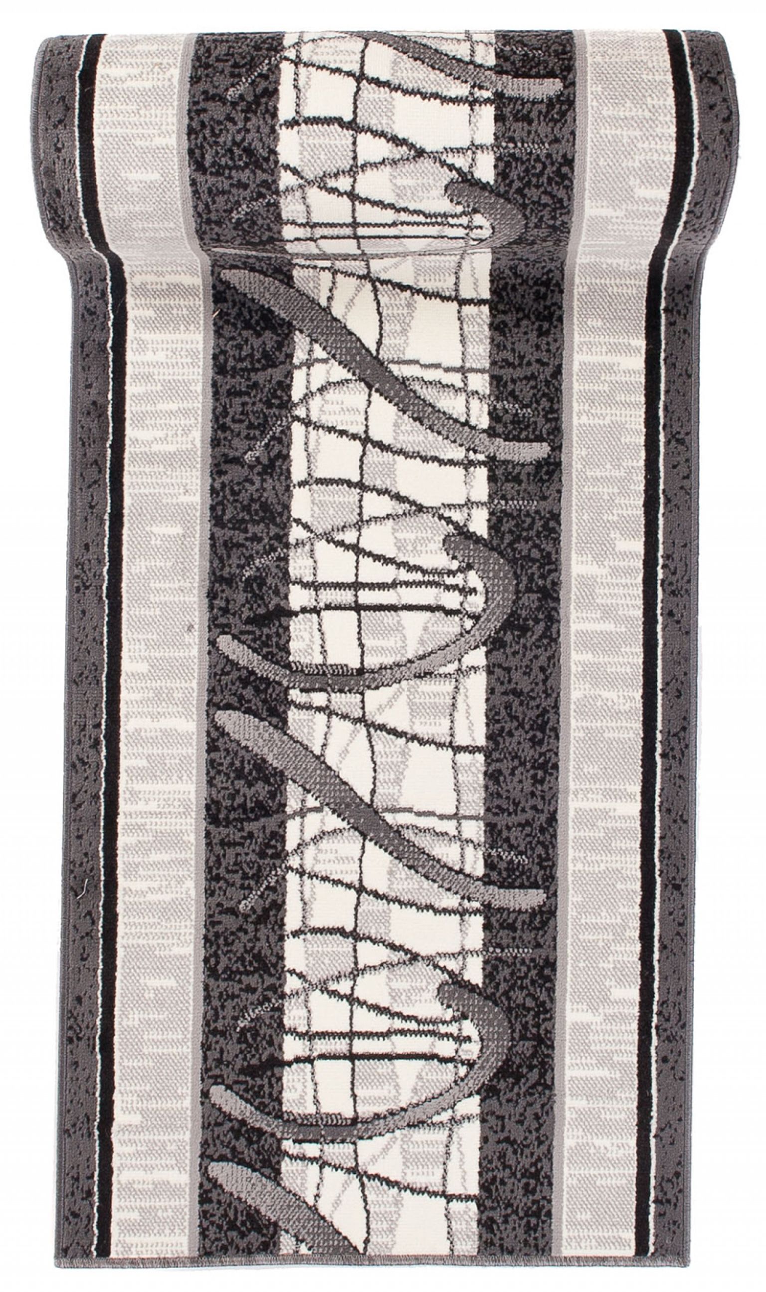 Tapis de passage  Au mètre Dream 5118B DARK GRAY - géométrique, graphite, gris
