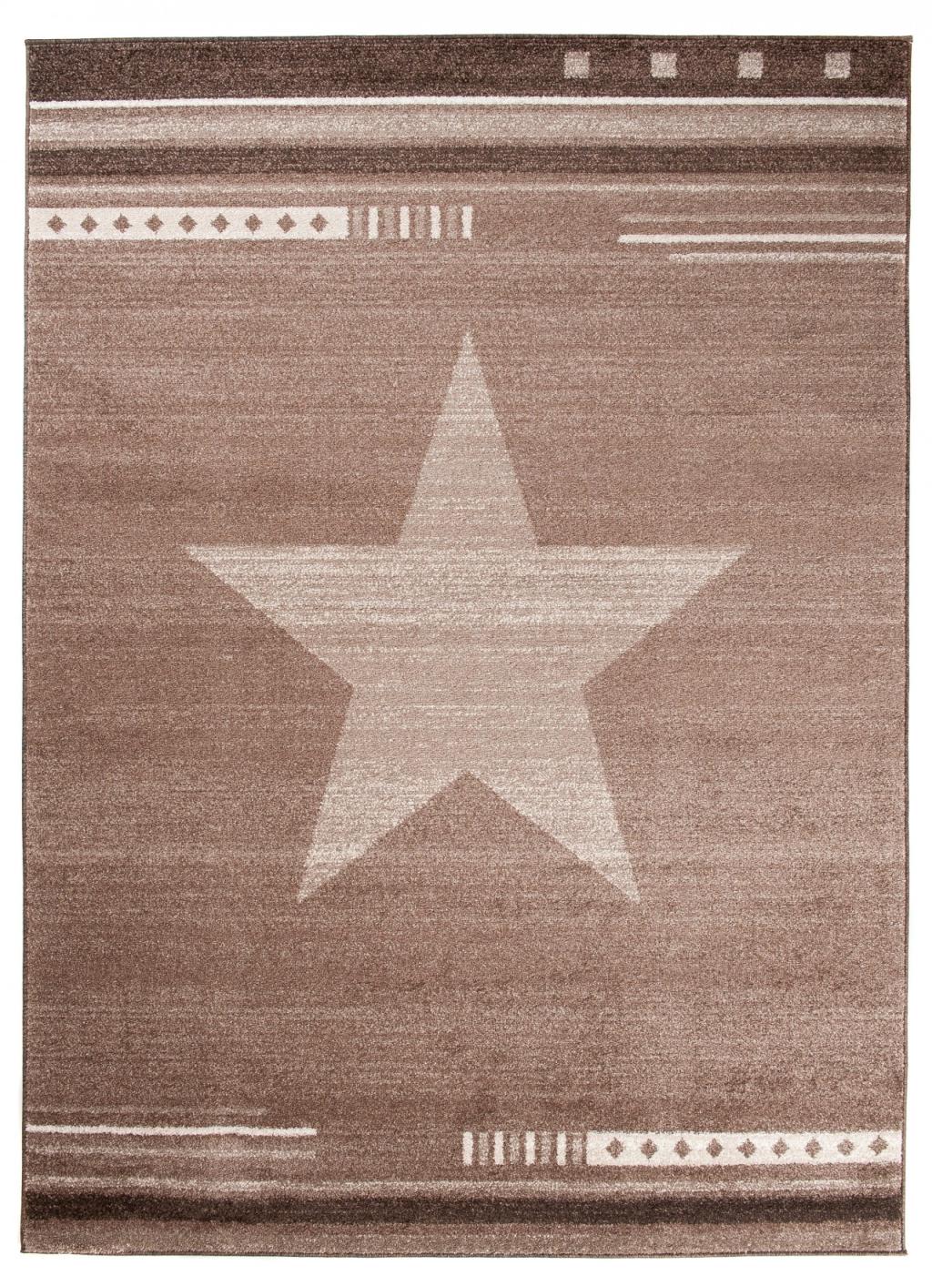 Maroc moderne Tapis étoilé L916A DARK BEIGE - beige