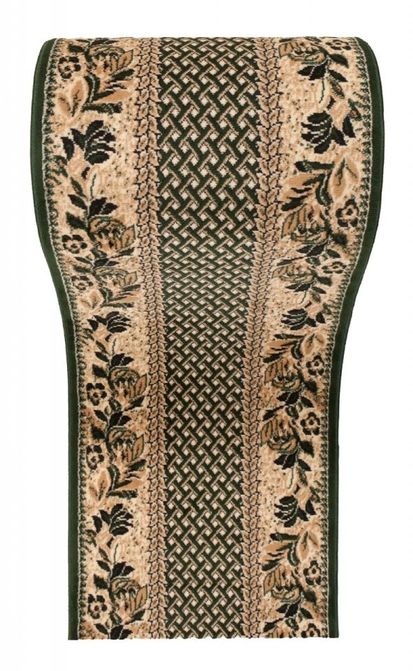 tapis de couloir Au mètre ATLAS 7192C beige foncé - rétro, vert