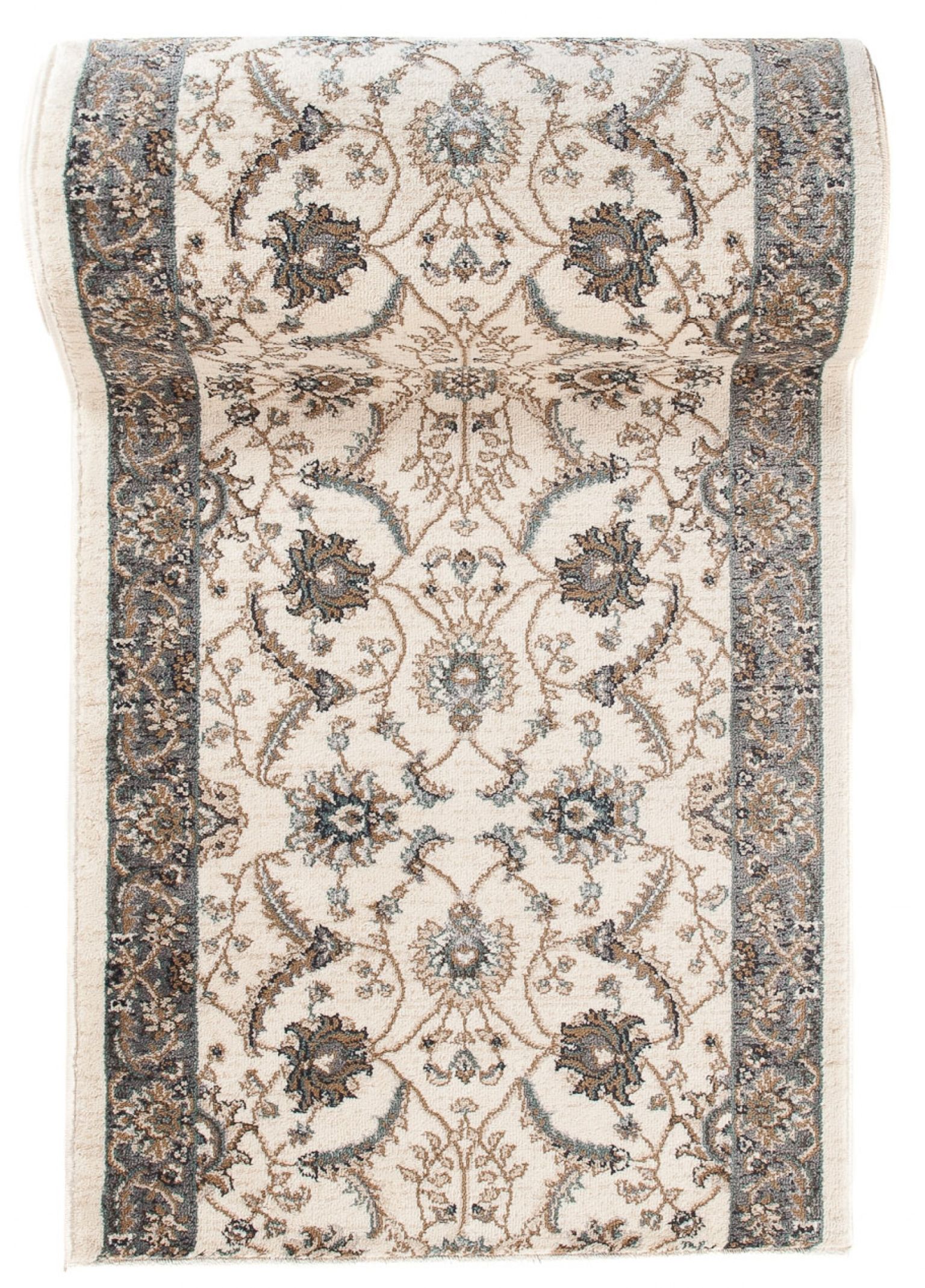 Tapis de couloir Au mètre Traditionnel - oriental DUBAI L749B blanc - traditionnel, beige, crème