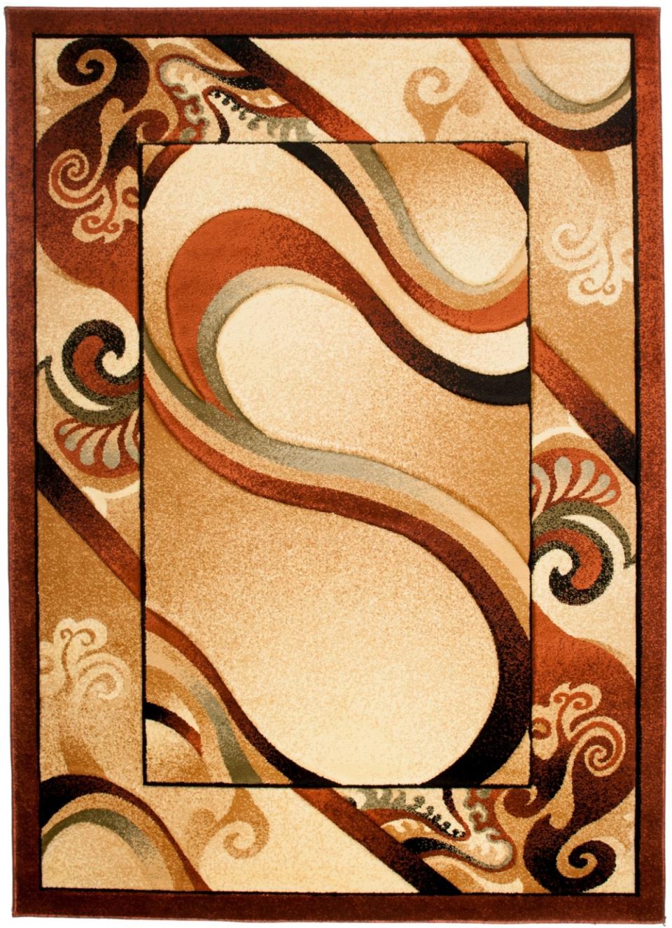 Tapis moderne géométrique Antogya 9003A CREAM - beige, marron