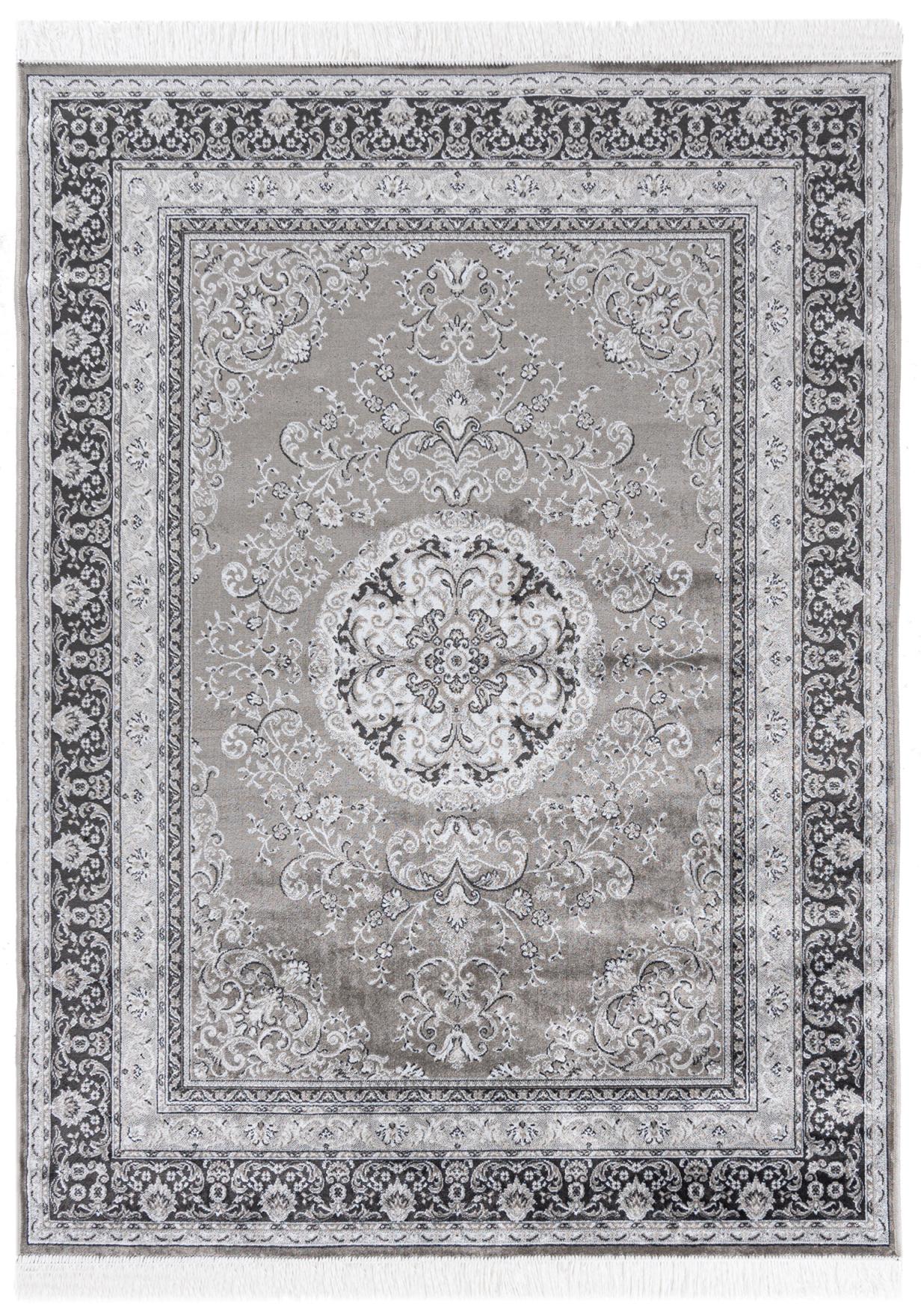 Tapis traditionnel Isphahan 77919 Vison - argenté