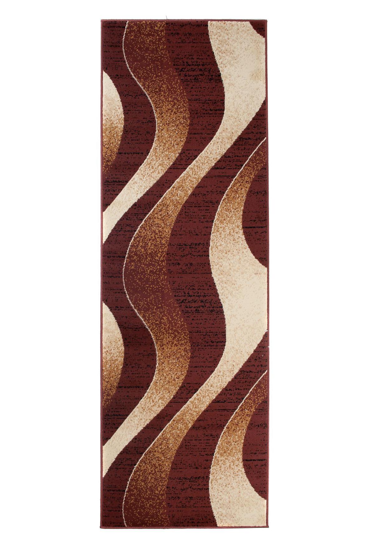 Tapis à rayures géométriques de rêve K857A marron - brun