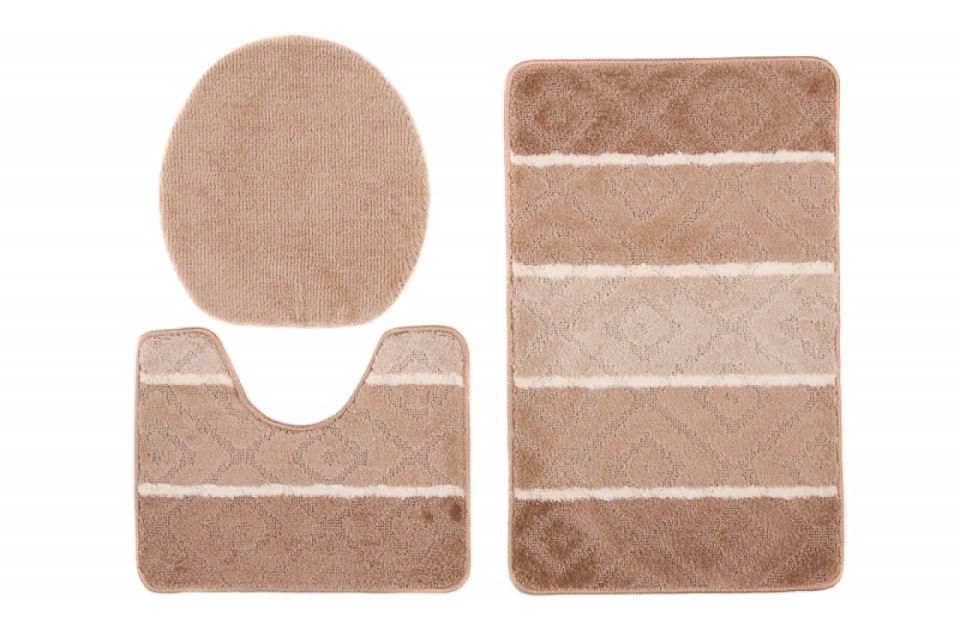 Tapis de salle de bain 3 pièces MULTI C5132 BEIGE