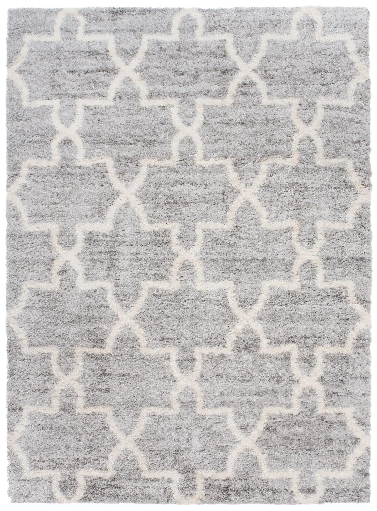 poil long poil long Versay géométrique Q265A gris - gris clair