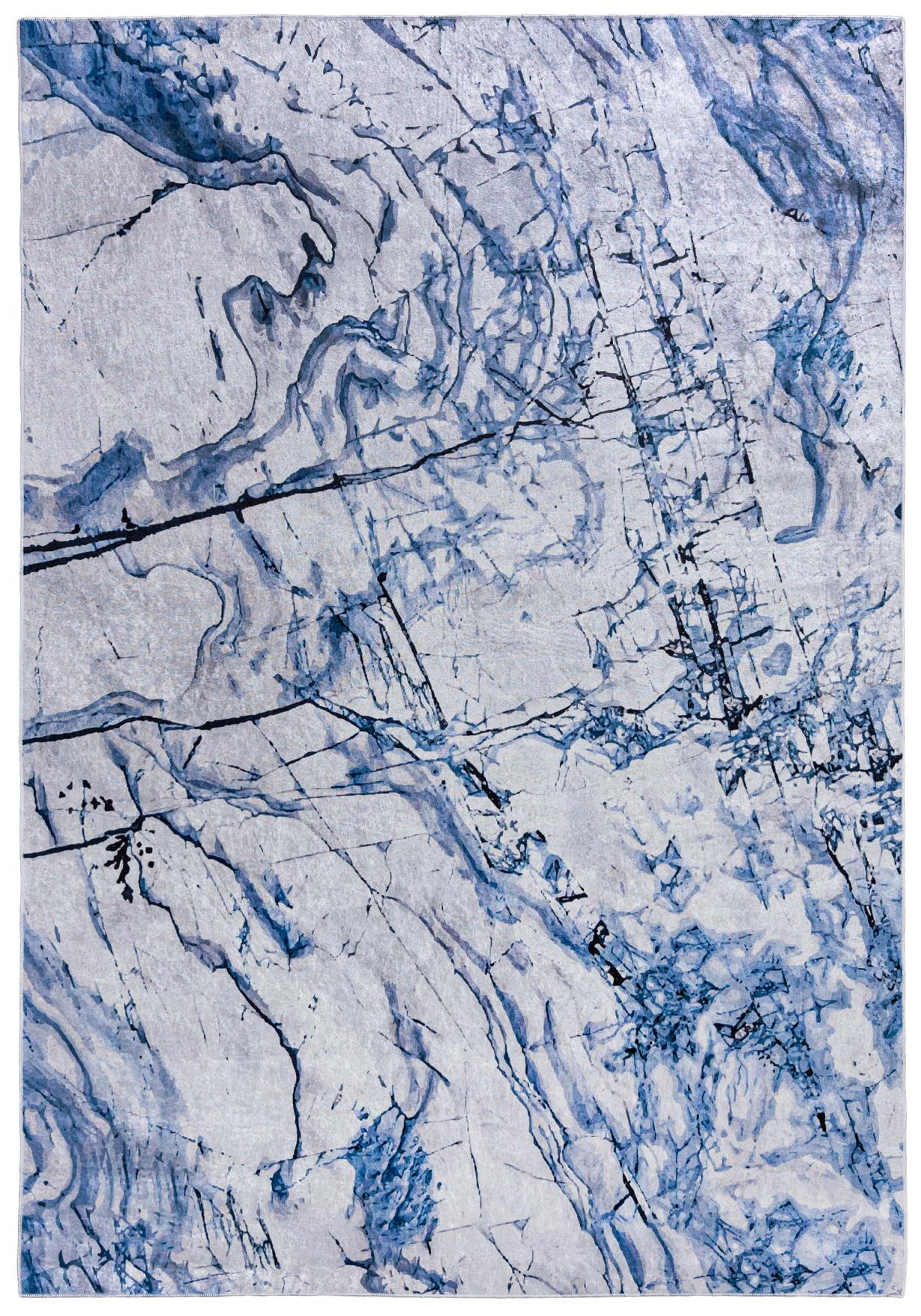 Tapis abstrait moderne TOSCANA 97850 - bleu, gris