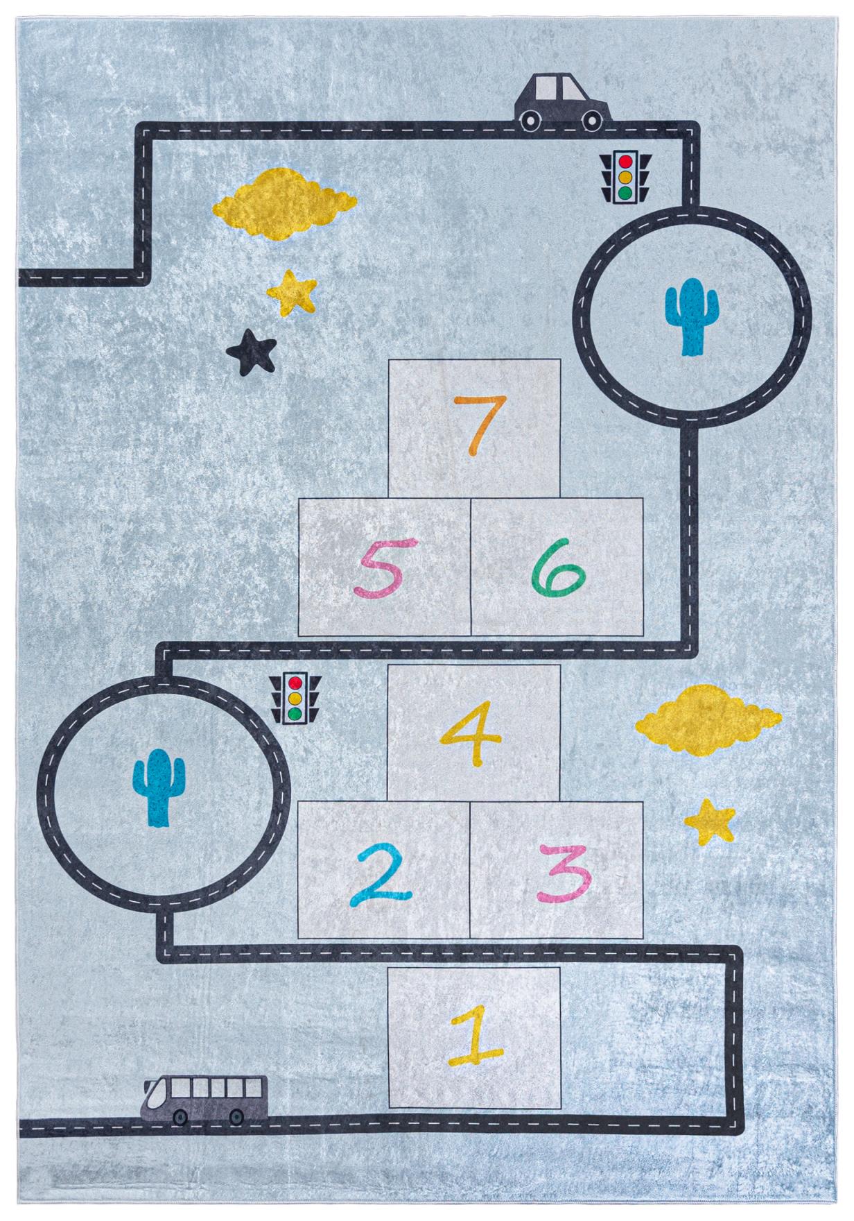 Tapis de table de multiplication pour enfants EMMA 2168 - bleu, turquoise
