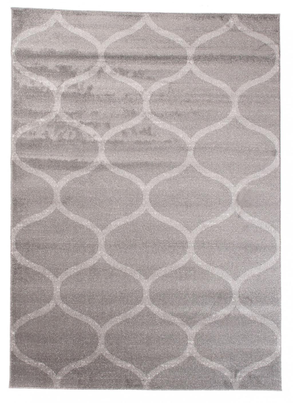 Tapis moderne Sari Géométrique E665C FUME - gris
