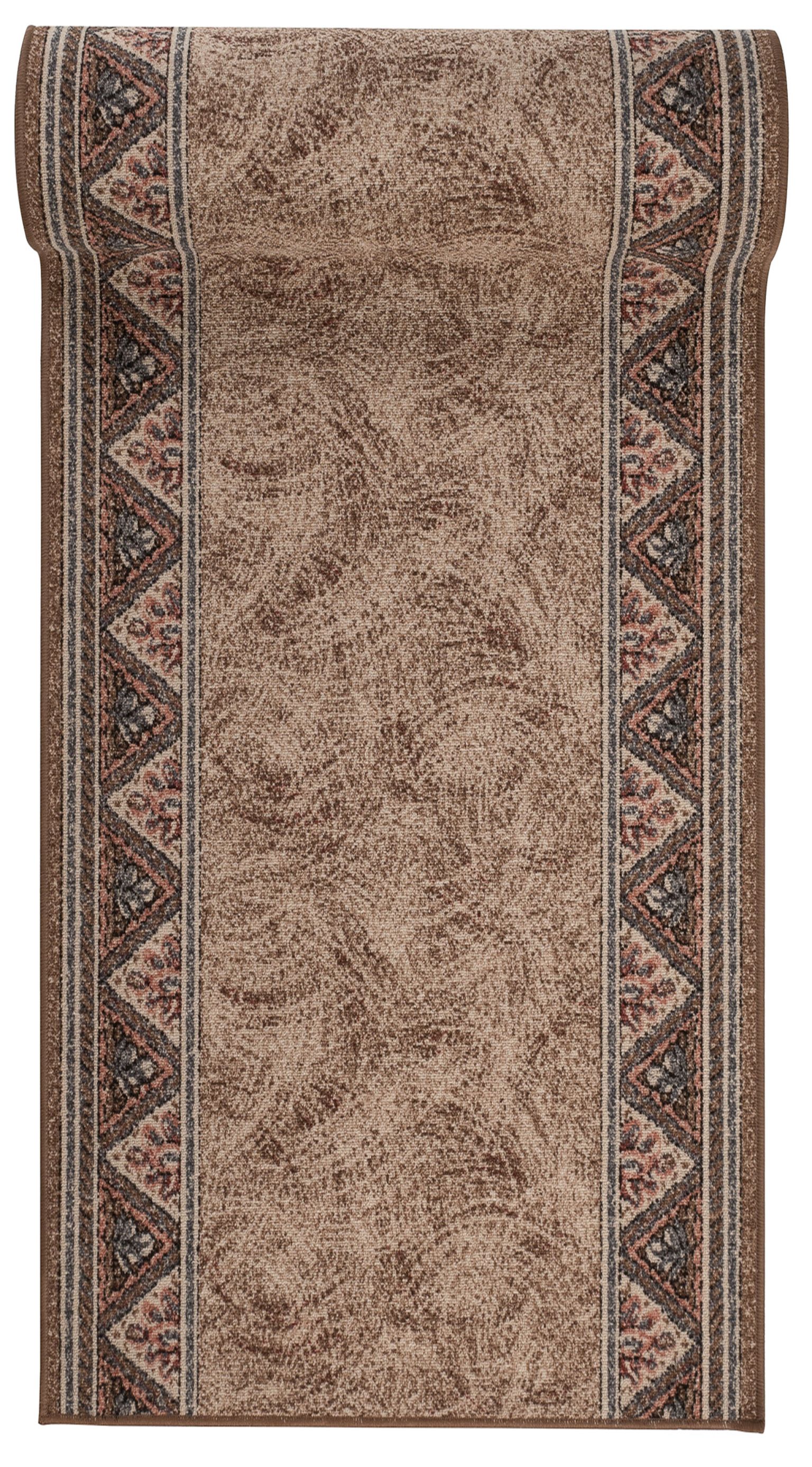 Tapis de passage  avec envers caoutchouté Antidérapant Au mètre GUMAZEL EIGER BROWN - cadre, rétro, marron