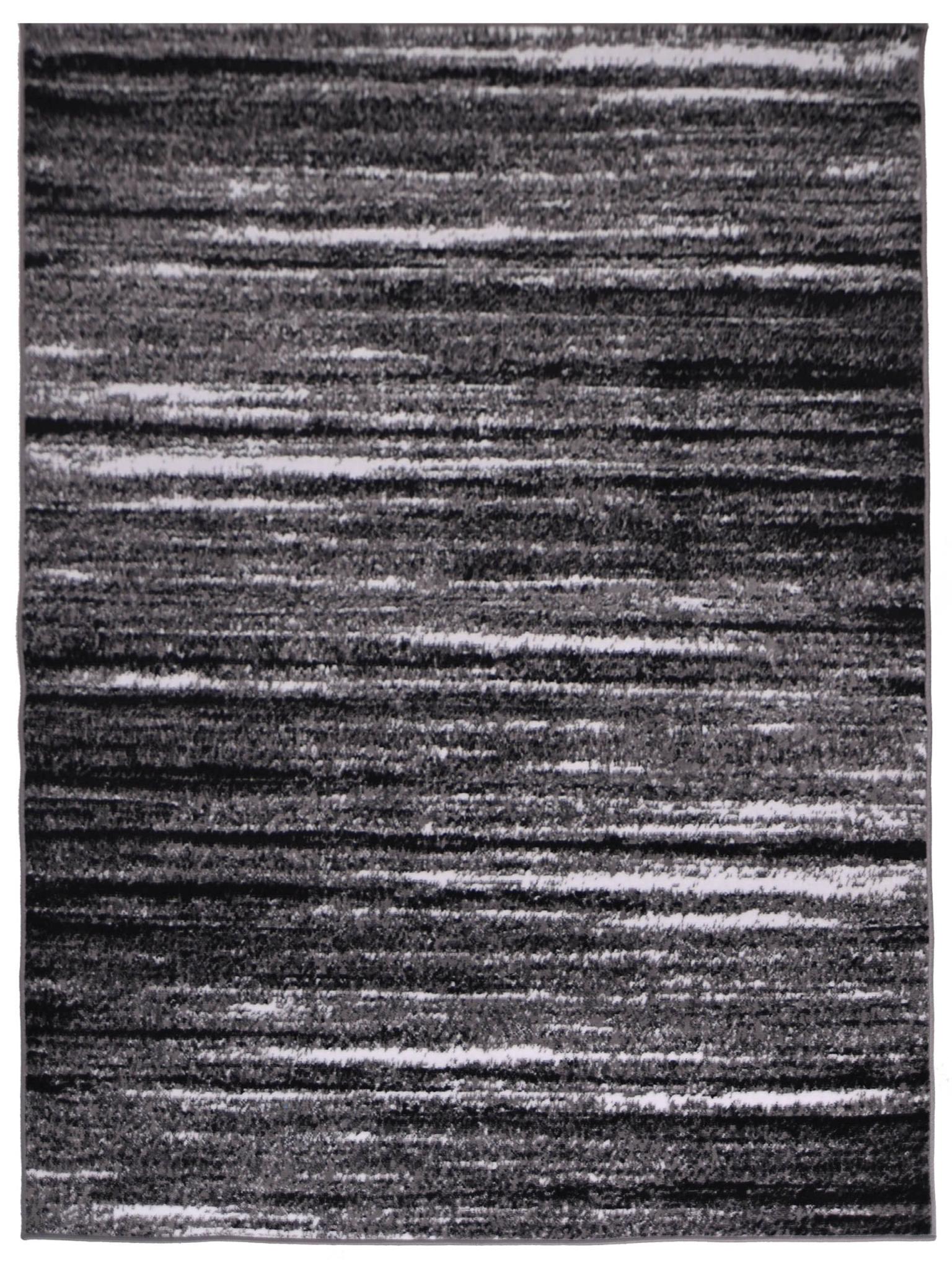 Vision Abstraction Modern Striped Tapis Q197A GRAY - gris