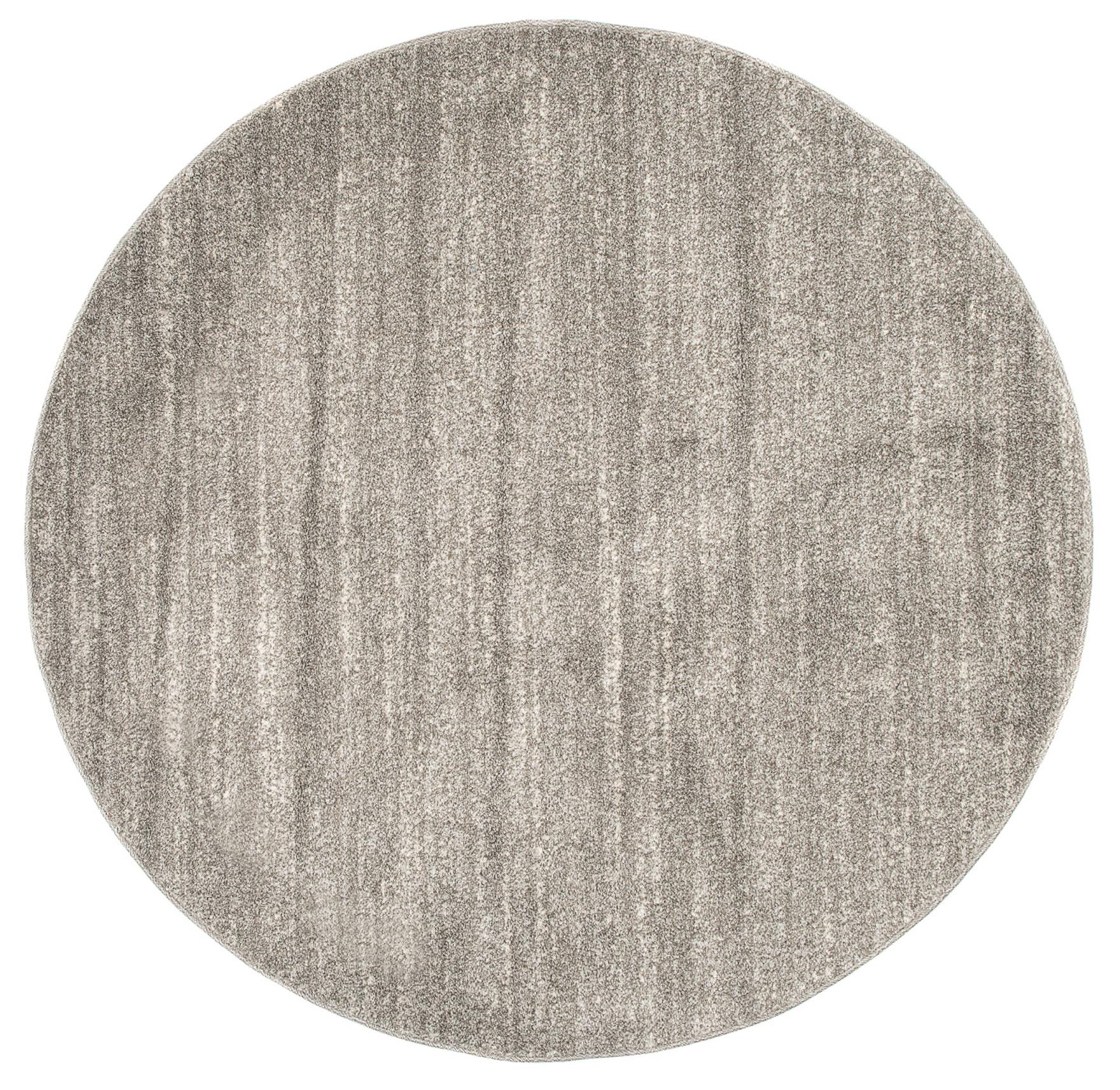 Sari moderne Tapis circulaire unicolore T006A DARK GRAY - gris