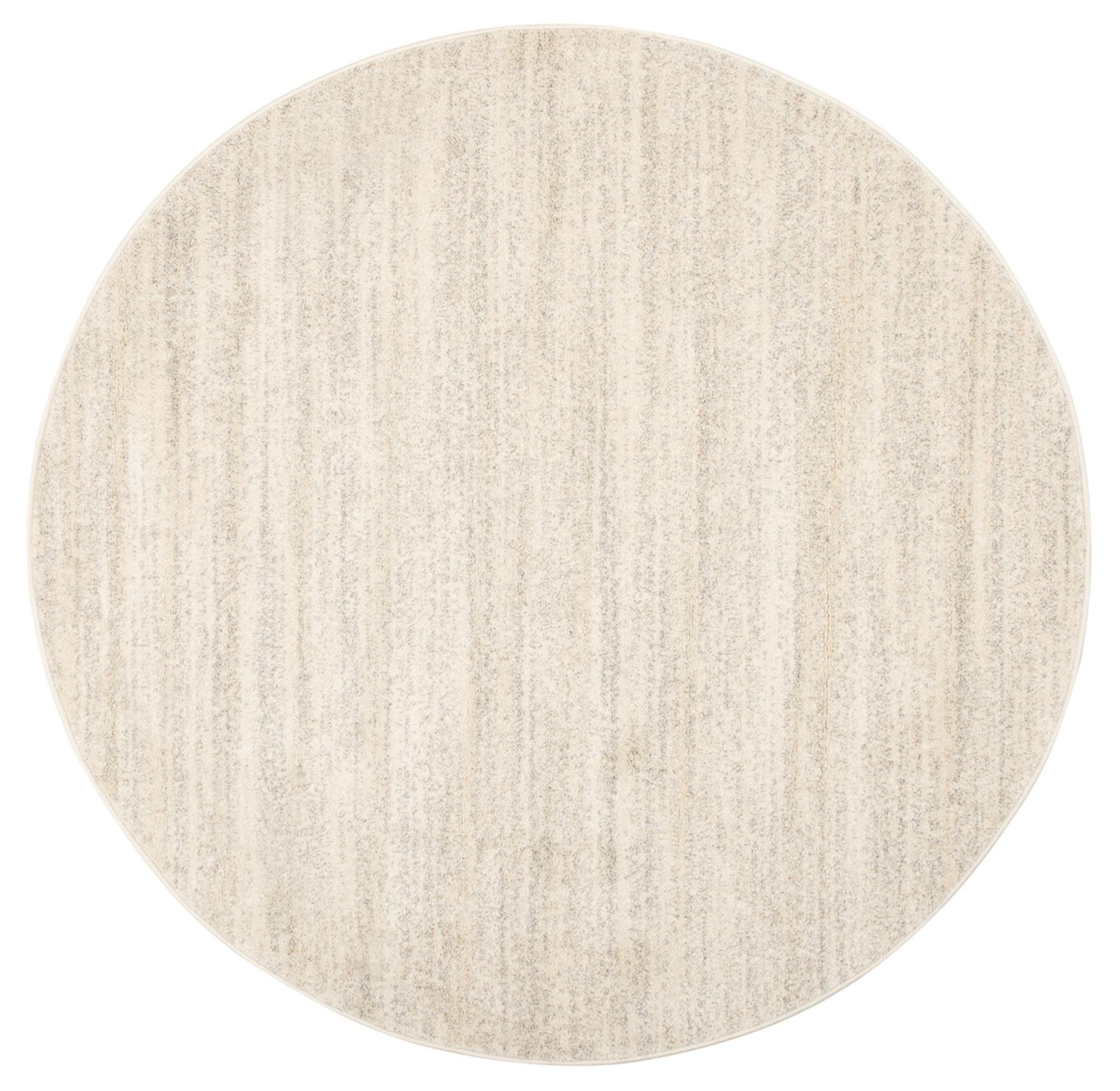 Sari moderne Tapis circulaire unicolore T006B CREAM - crème