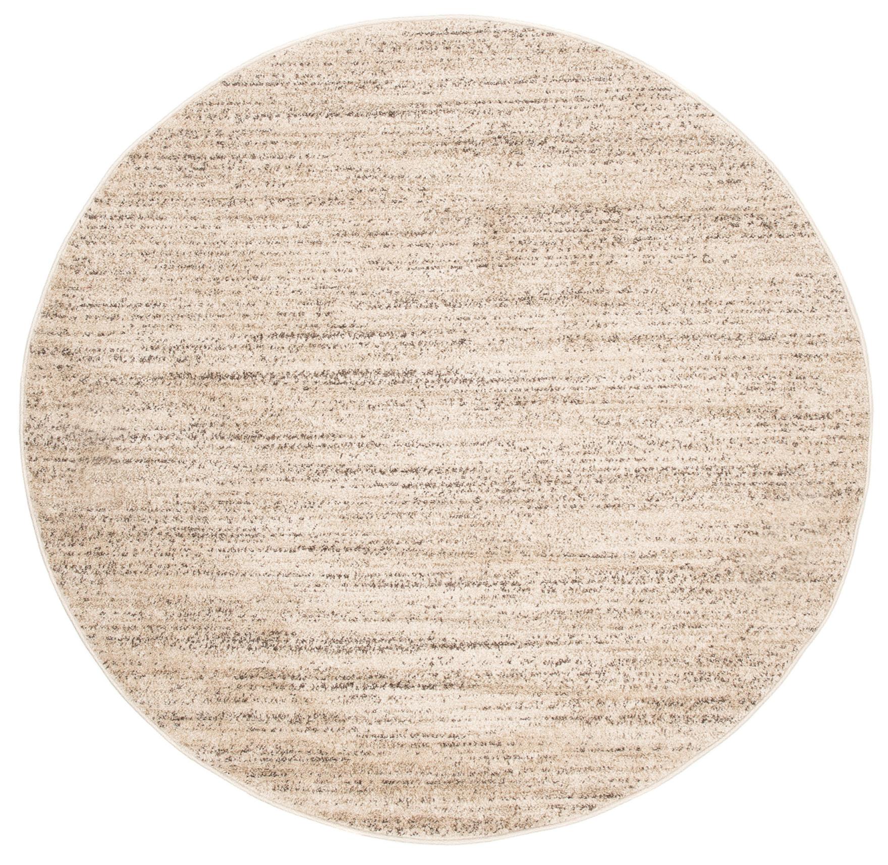 Sari moderne Tapis unicolore circulaire T006A CREAM - crème, beige