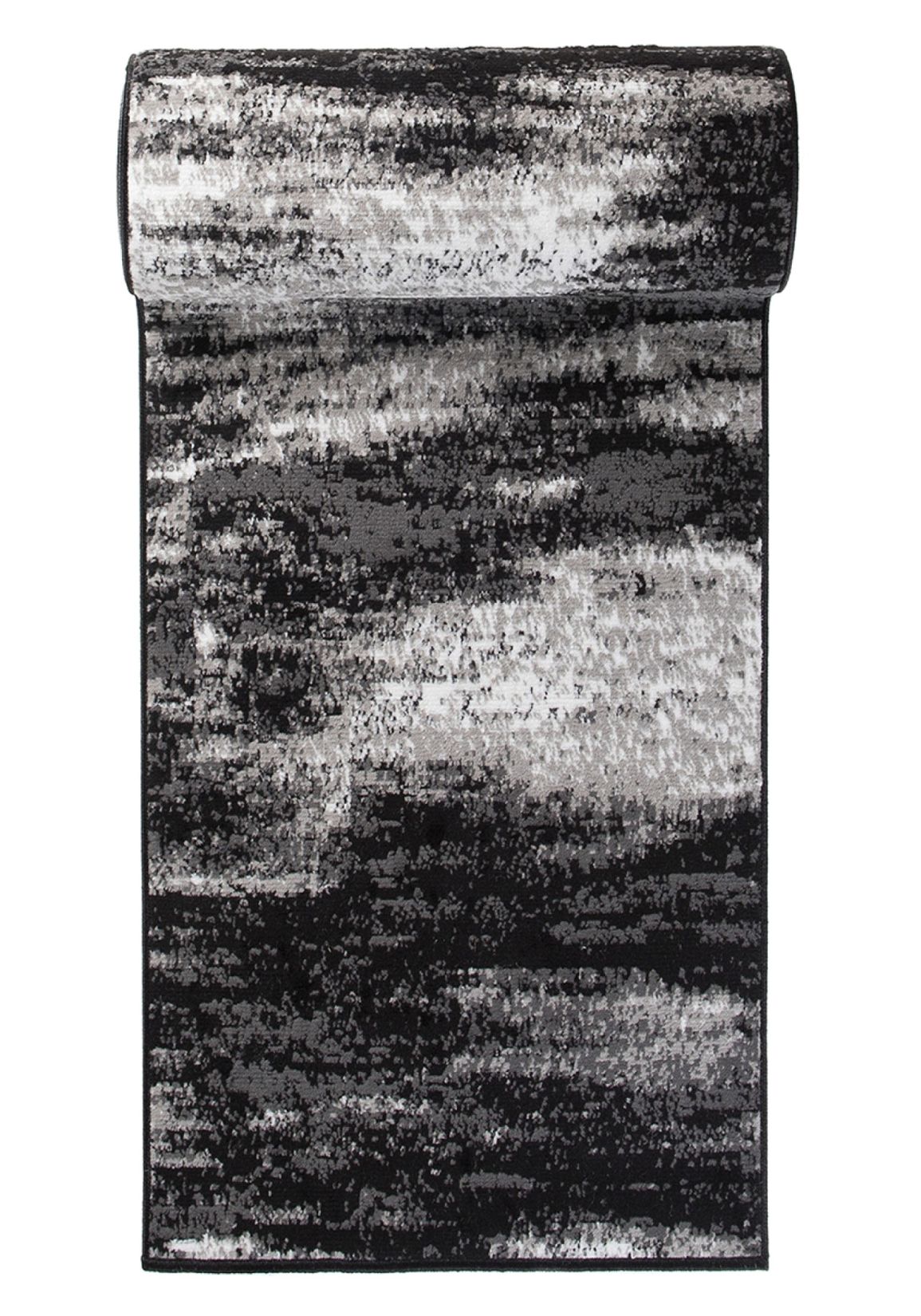 Tapis de couloir Au mètre MAYA Z905D noir - rétro, abstrait, noir, graphite, gris