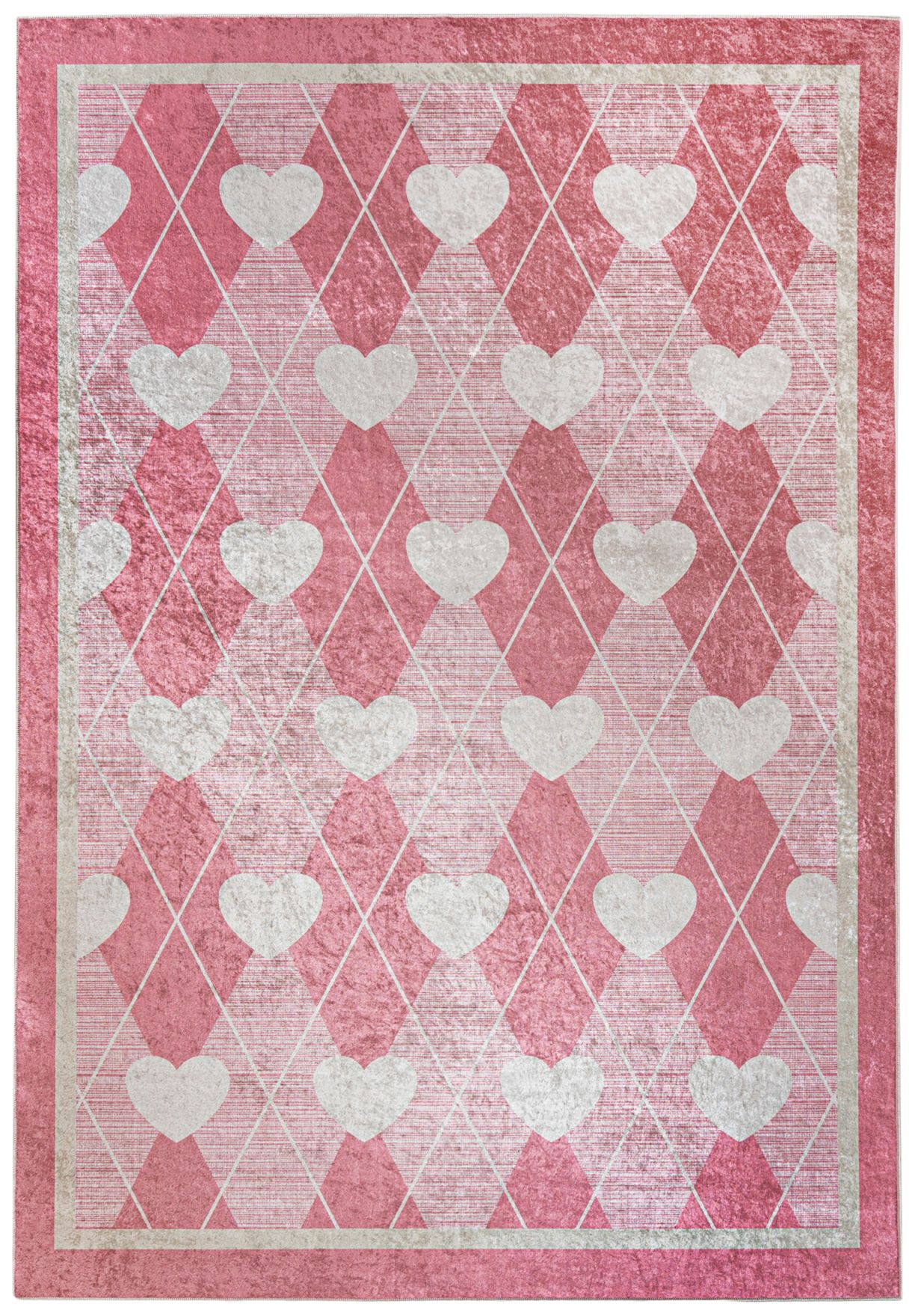 Tapis enfant coeur EMMA 23694 - rose
