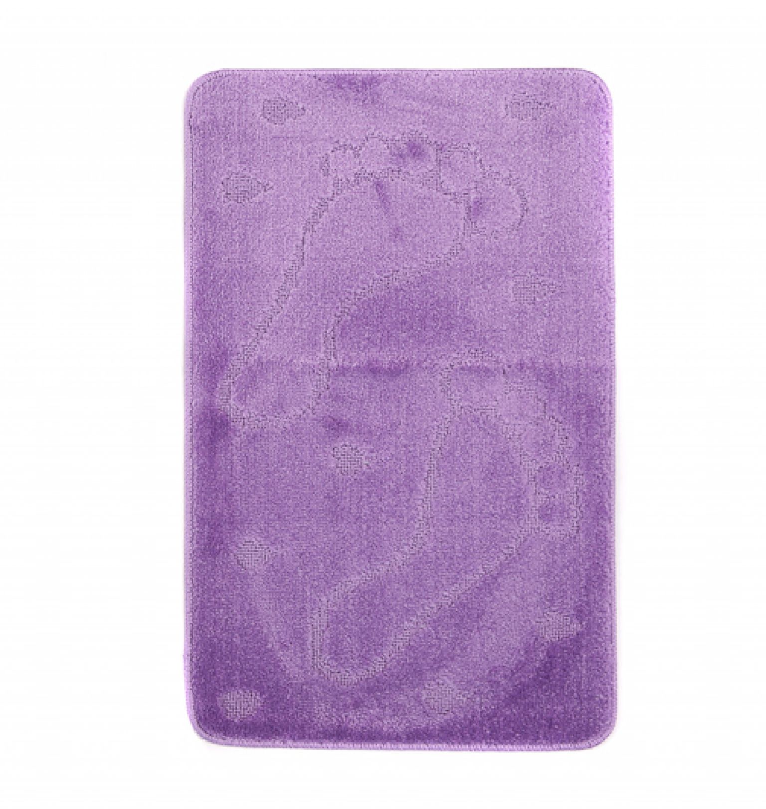 Tapis de salle de bain - MONO 1001 DARK LILAC - antidérapant, lilas
