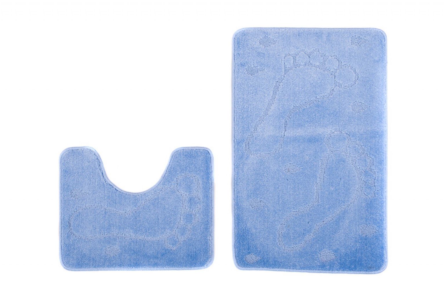 Tapis de salle de bain 2-piece set MONO 1001 BLUE- antidérapant
