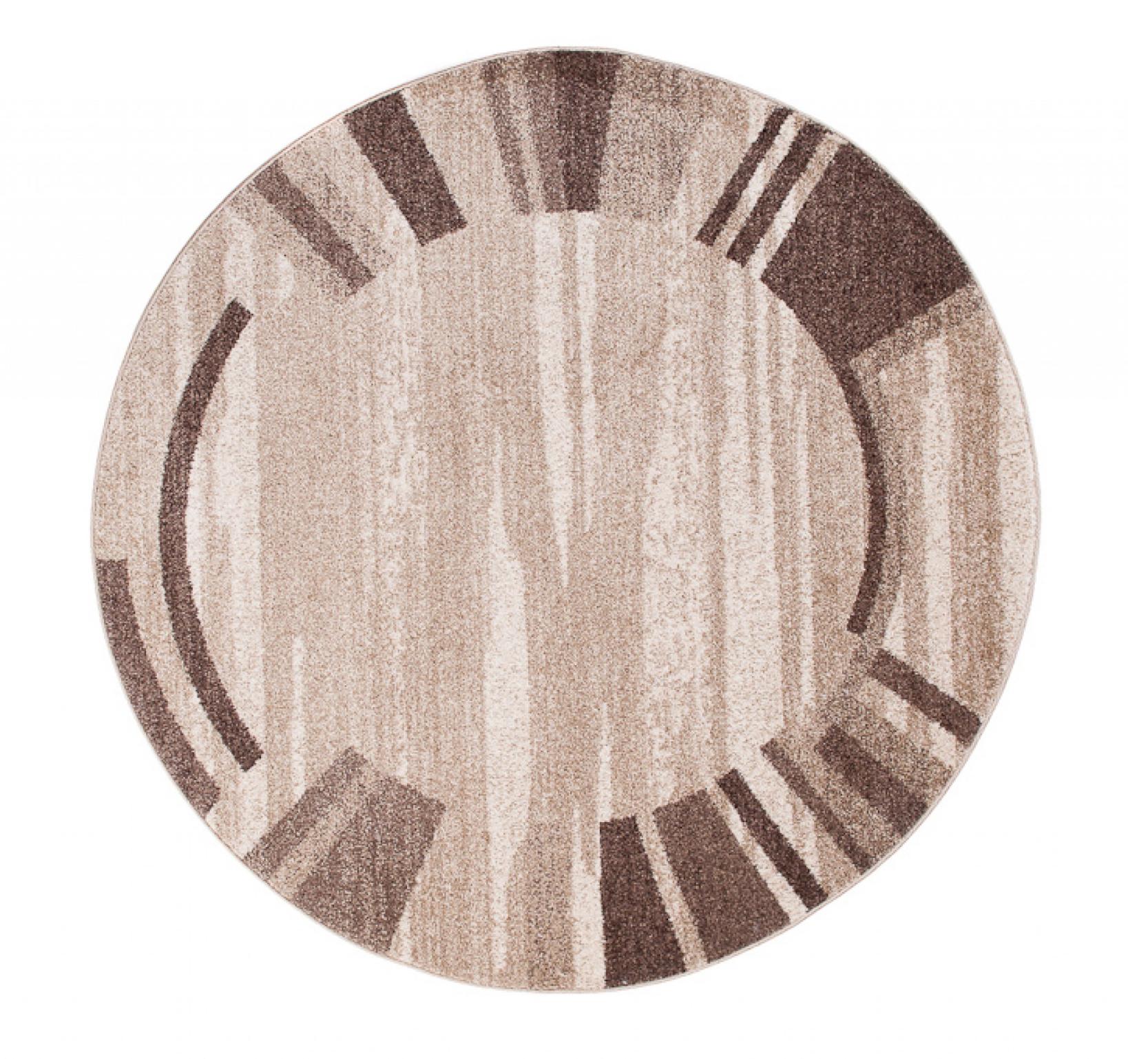 Tapis à roulettes moderne Sari Cadre 3443A BEIGE FONCÉ - beige