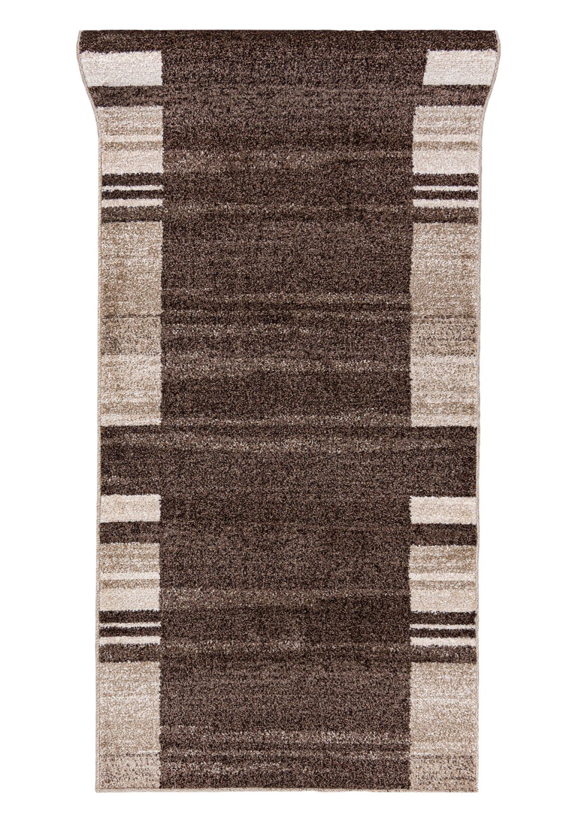 Tapis de couloir Au mètre SARI 3443A marron foncé - rétro, cadre, marron