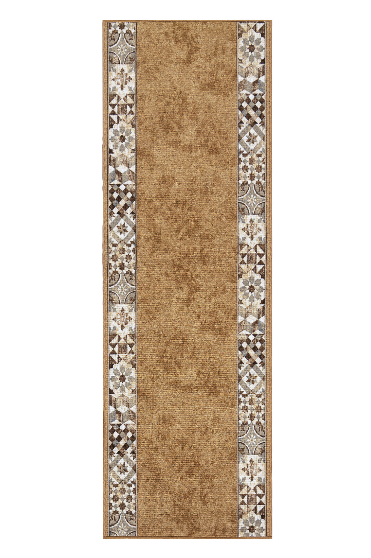 Tapis de couloir avec dessous caoutchouté MURCIA SANDSTONE - cadre, rétro, beige, crème