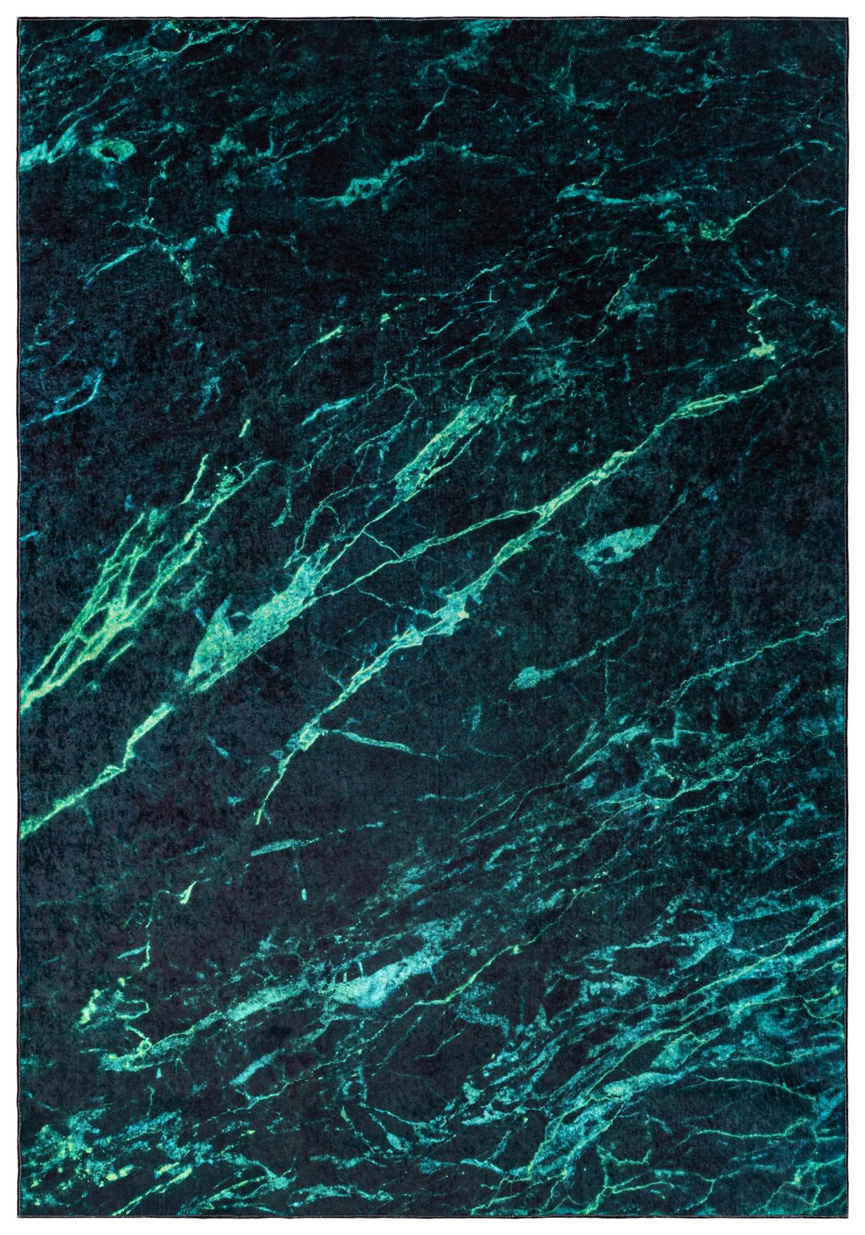 Tapis abstrait moderne TOSCANA 40530 - vert bouteille