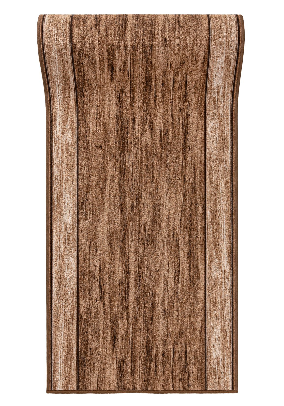 tapis de couloir avec envers caoutchouté Antidérapant Au mètre GUMAZEL RAMA BISTRO - cadre, rétro, marron