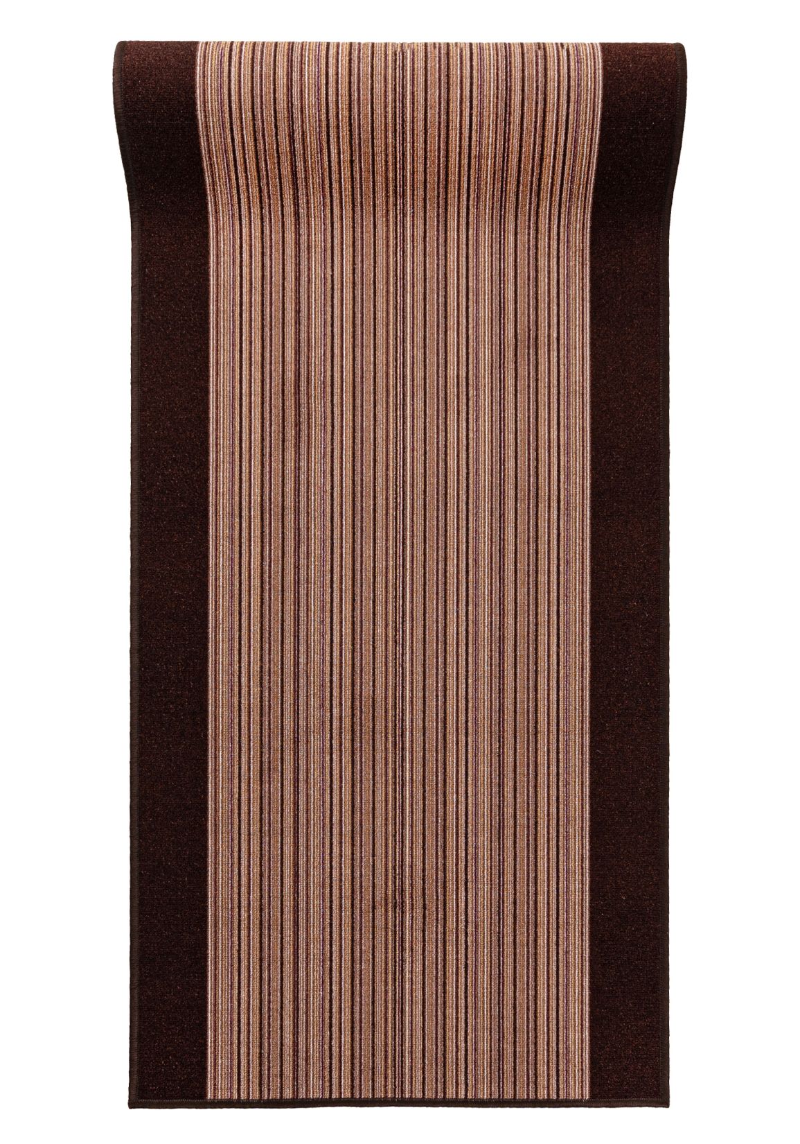 tapis de couloir avec dessous caoutchouté Antidérapant Au mètre GUMAZEL CARNABY HAVANNAH - cadre, rétro, marron