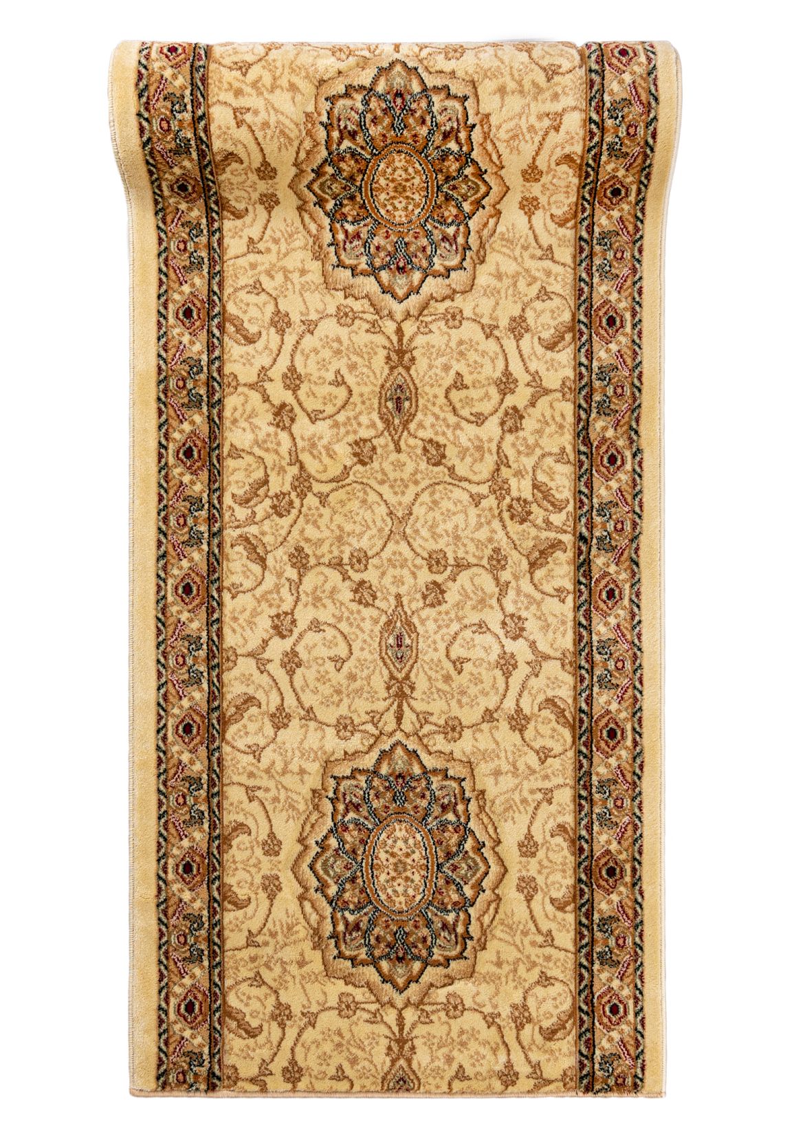 Tapis de couloir  Au mètre Traditionnel - Oriental YESEMEK 5071A CREAM - cadre, beige, crème