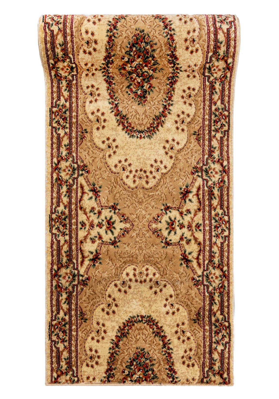 Tapis de couloir  Au mètre linéaire Traditionnel - Oriental YESEMEK 5889A CREAM - cadre, beige, crème