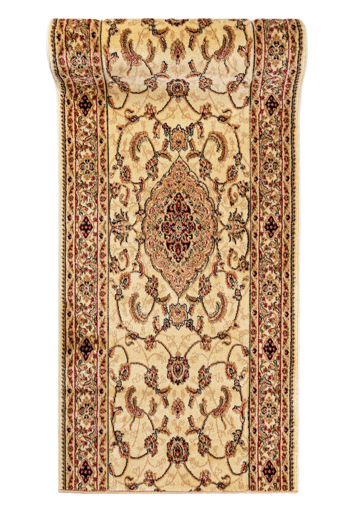 Tapis de couloir Au mètre linéaire Traditionnel - oriental YESEMEK 6956D crème - cadre, beige, crème