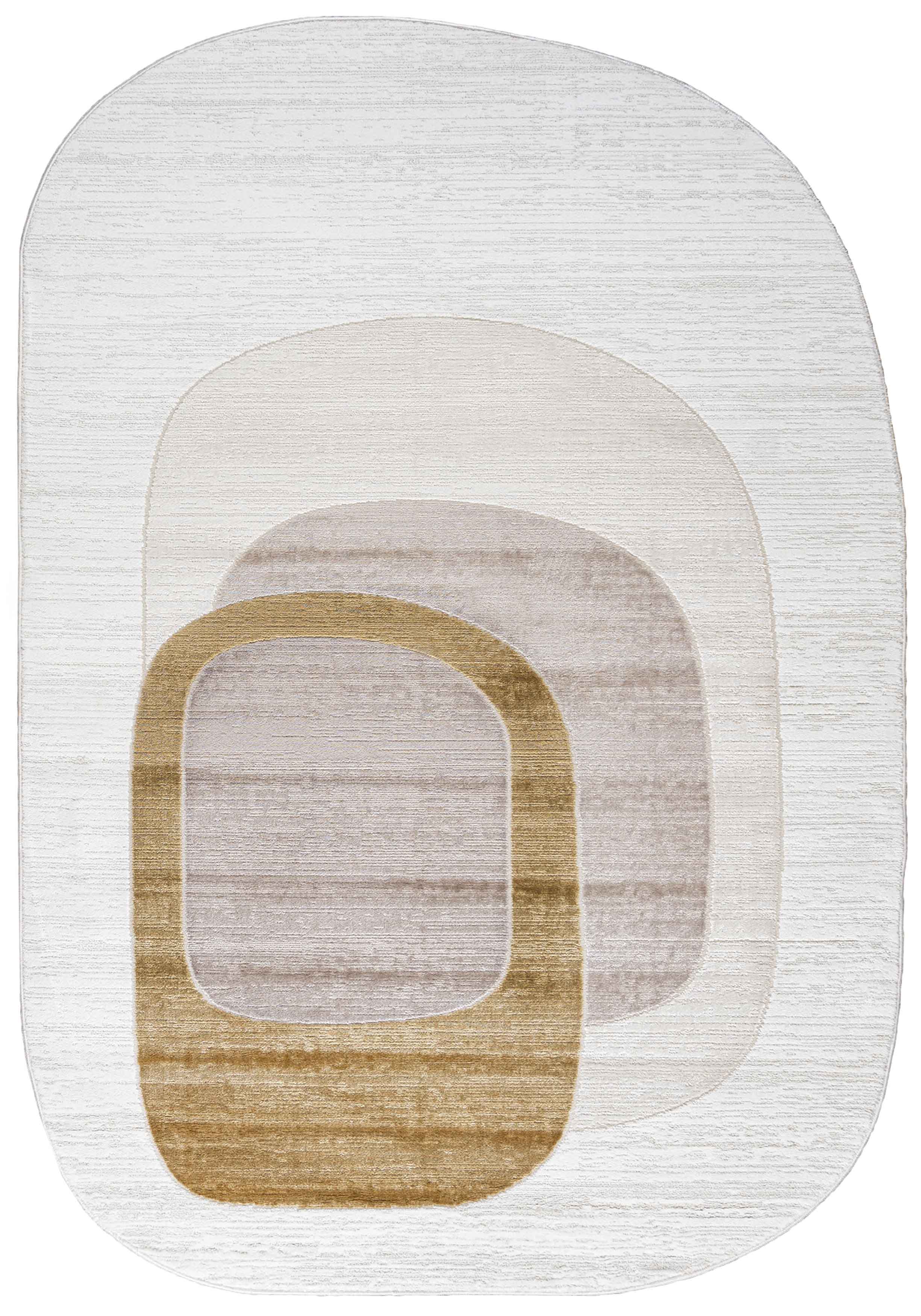 7698B moquette SILALUX - moderne, irrégulier, beige, blanc, écru, crème, doré