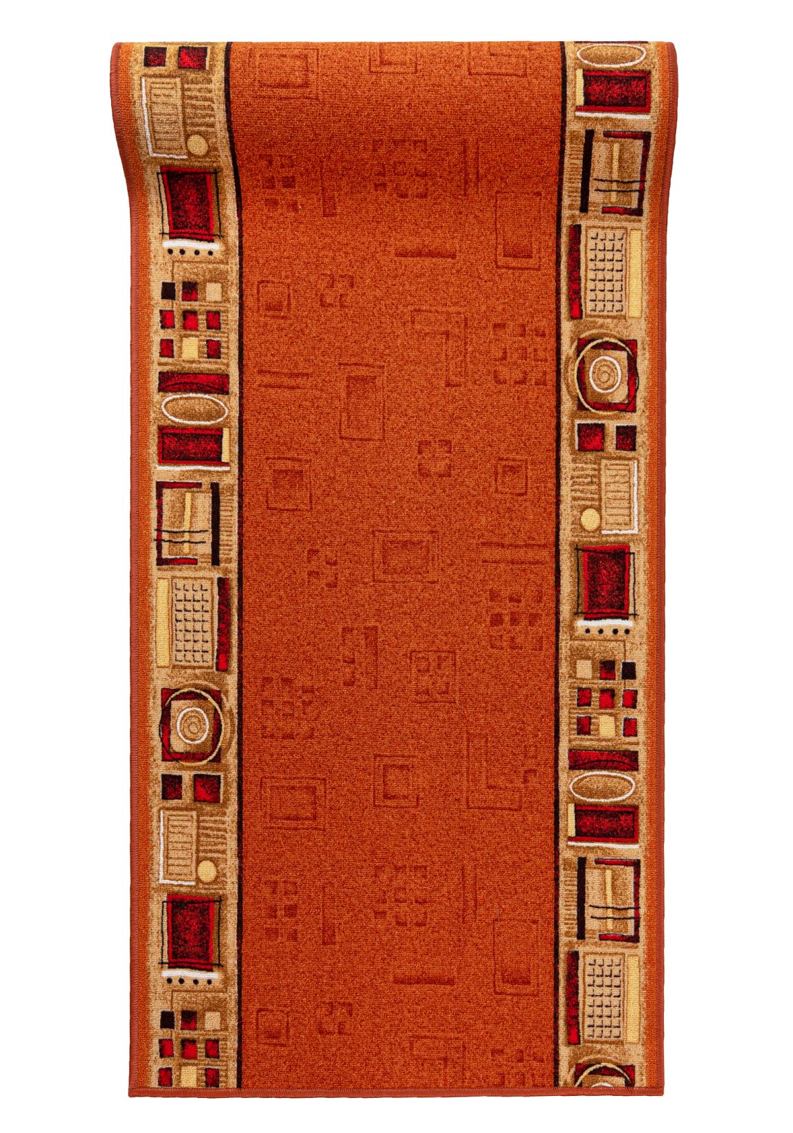tapis de couloir avec dessous caoutchouté Antidérapant Au mètre GUMAZEL JENA rouille