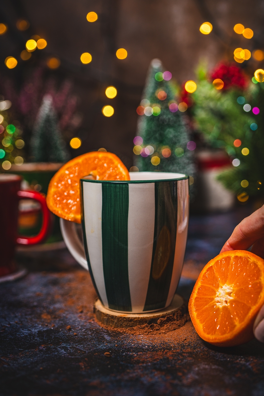 Tasse en céramique 350 ml - Dote Ilte - blanche avec motif vert